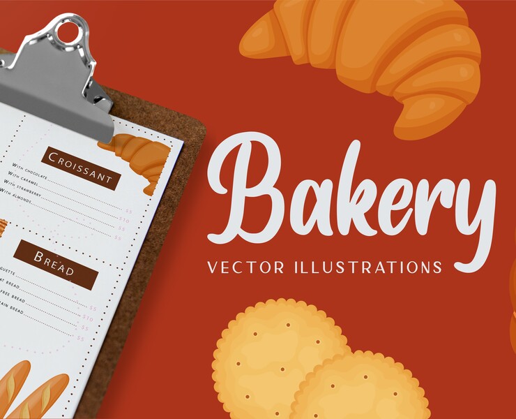 Bakery vector illustrations на Dprofile