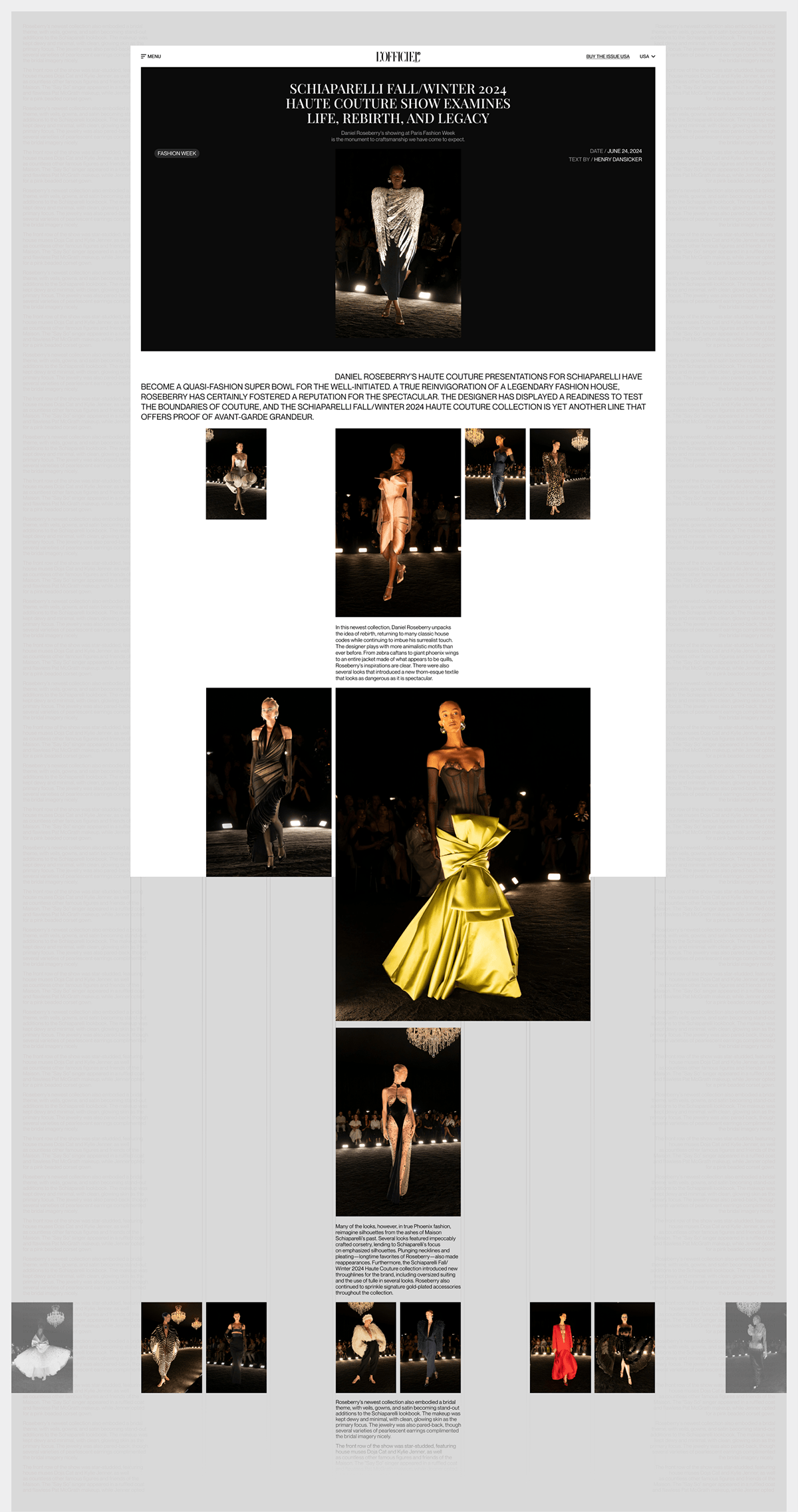 L'OFFICIEL | News website redesign — Изображение №5 — Интерфейсы на Dprofile