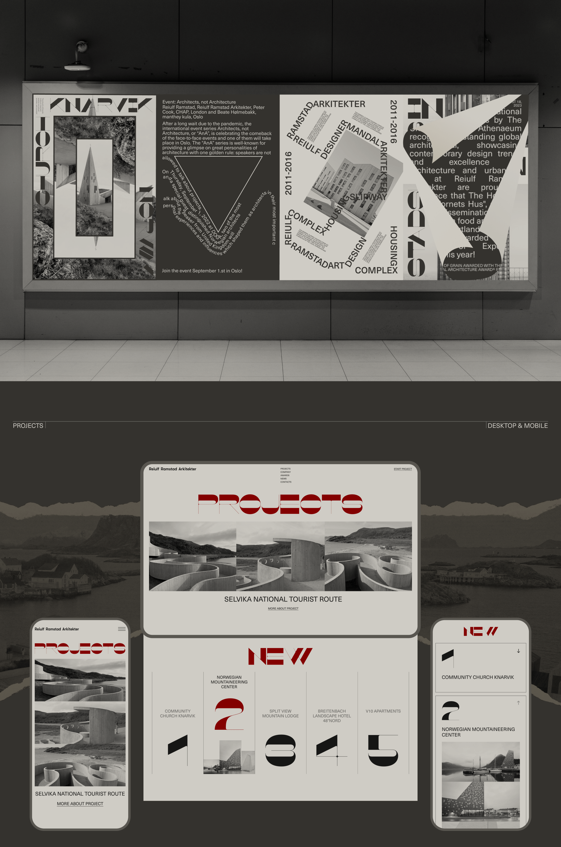 Reiulf Ramstad Arkitekter. Corporate Redesign — Изображение №4 — Интерфейсы, Брендинг на Dprofile