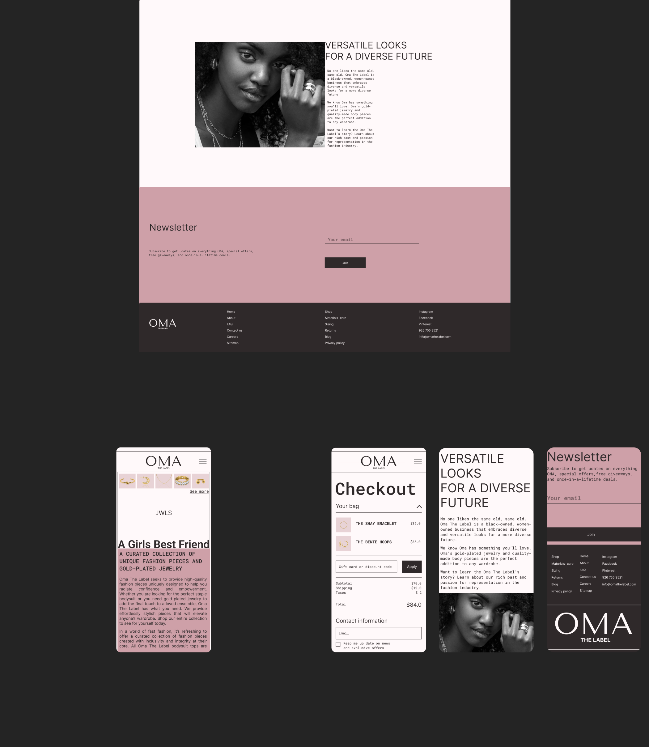 OME THR LABEL | e-commerce redesign — Изображение №5 — Брендинг, Интерфейсы на Dprofile