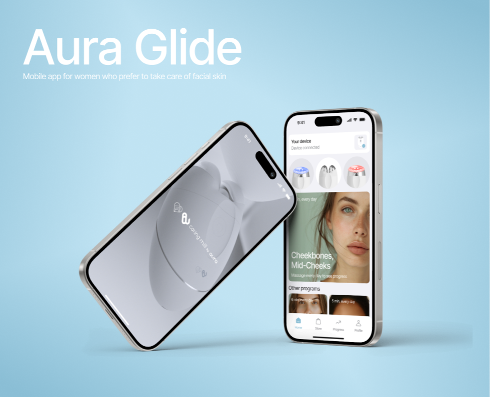 Aura glide mobile app — Интерфейсы на Dprofile