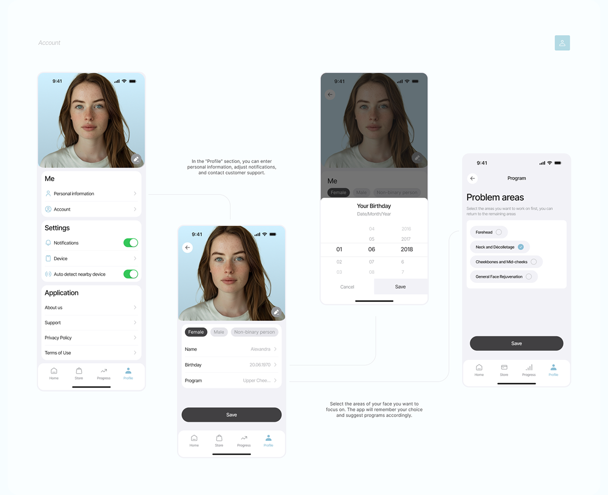 Aura glide mobile app — Изображение №10 — Интерфейсы на Dprofile