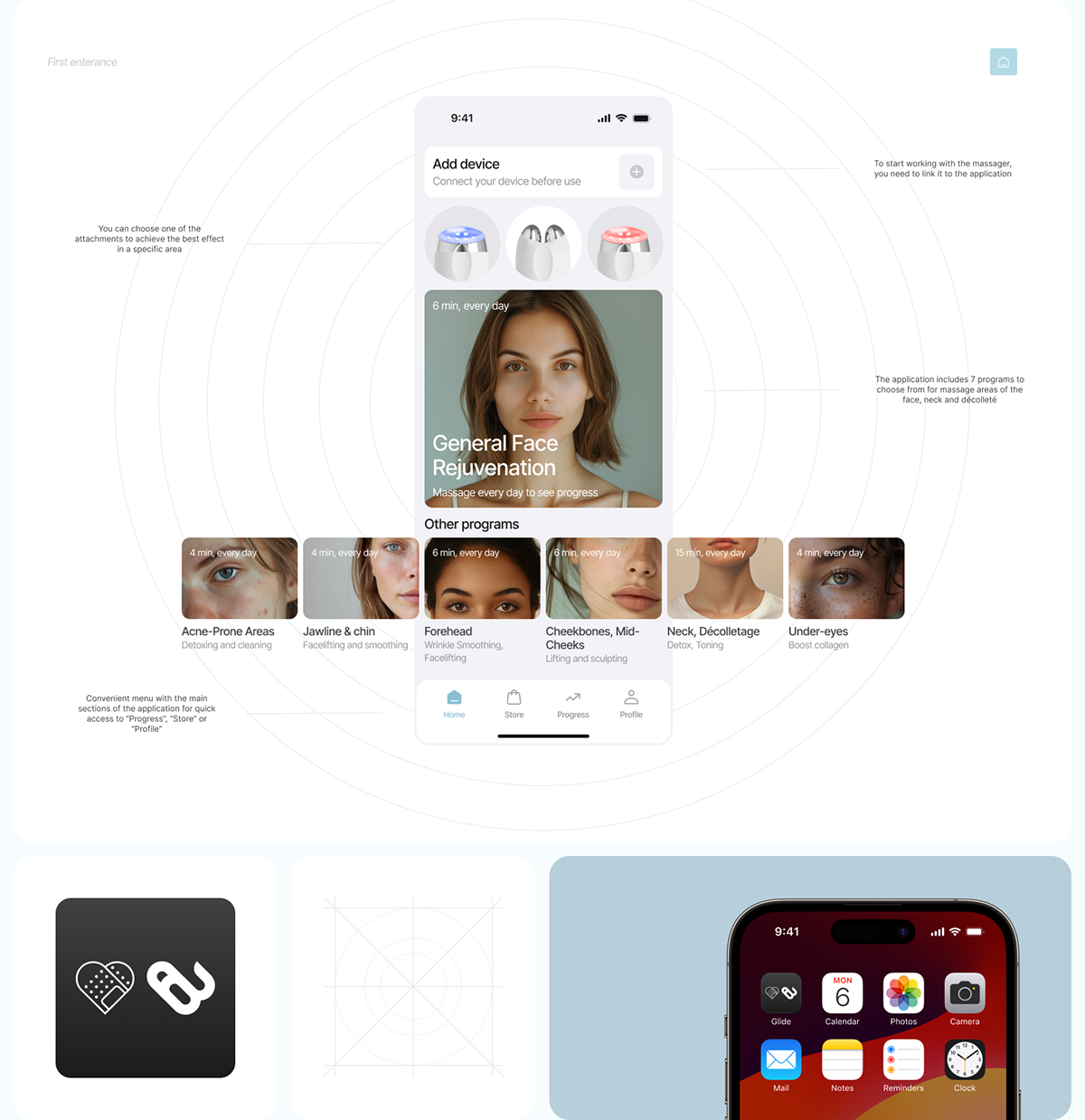 Aura glide mobile app — Изображение №5 — Интерфейсы на Dprofile