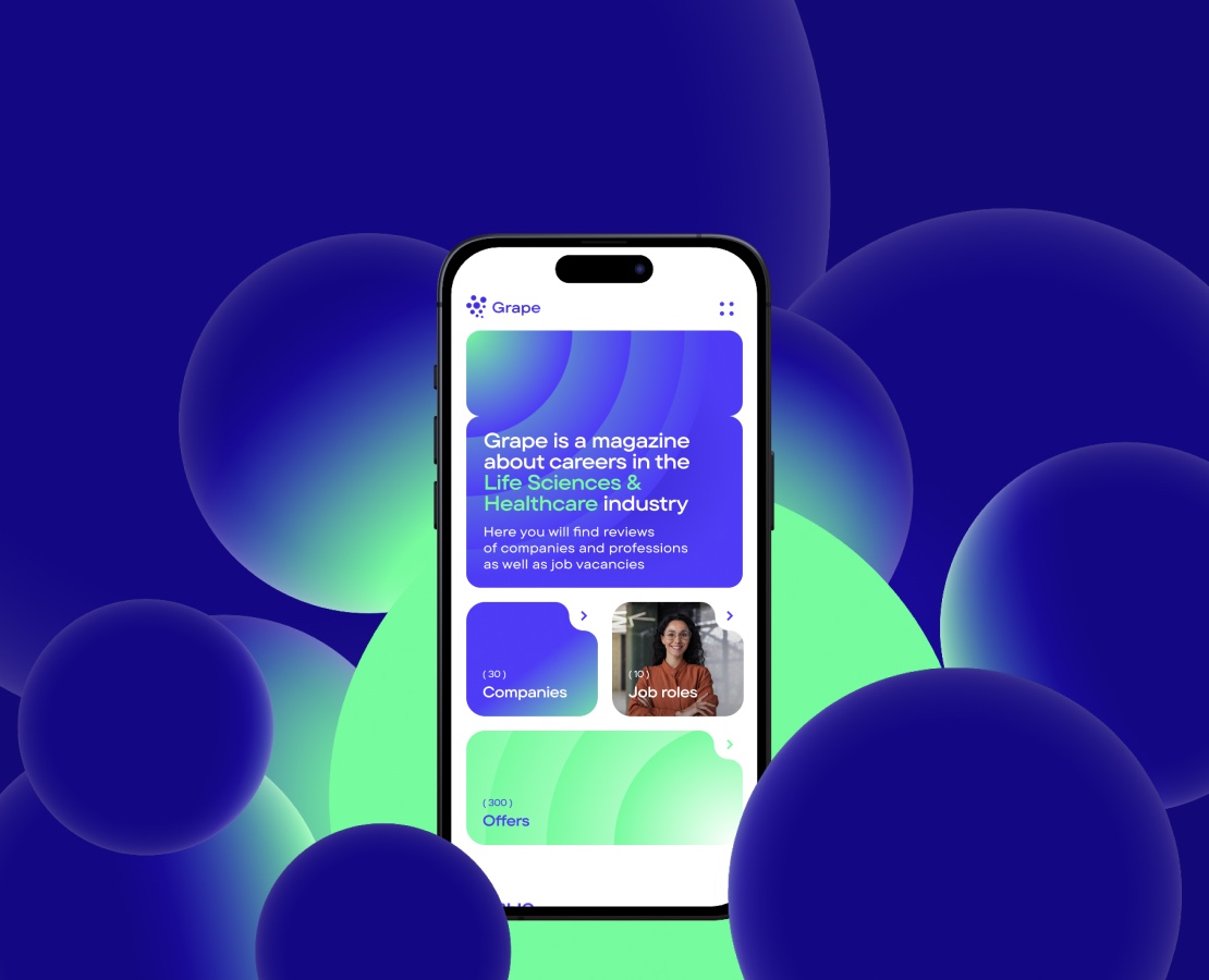 Веб-сайт и айдентика для GRAPE — Интерфейсы, Брендинг на Dprofile