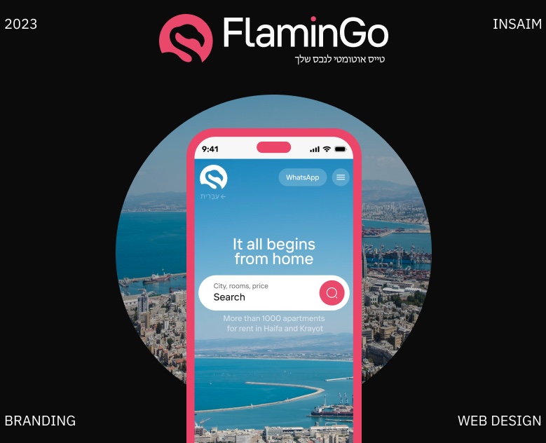 Дизайн сайта для агентства недвижимости FlaminGo — Интерфейсы, Брендинг на Dprofile