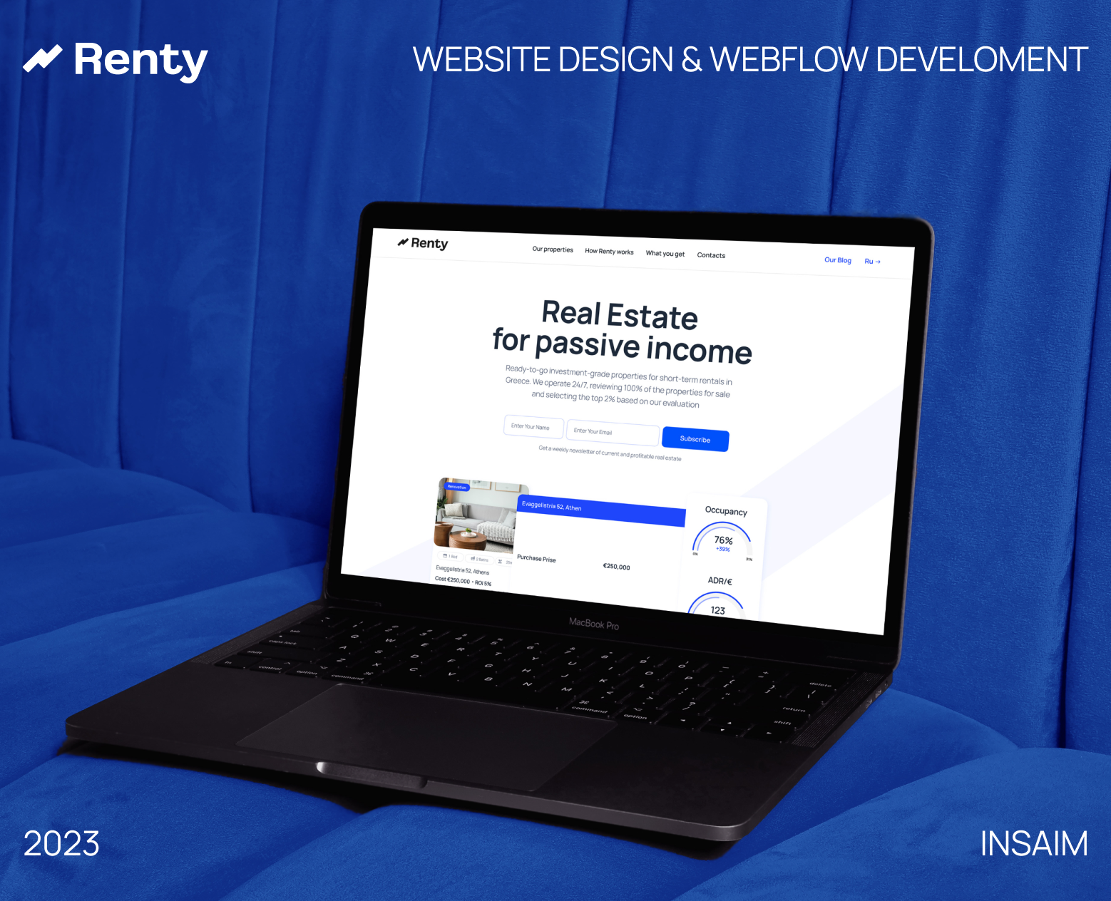 Веб-сайт для Renty — Интерфейсы, Брендинг на Dprofile