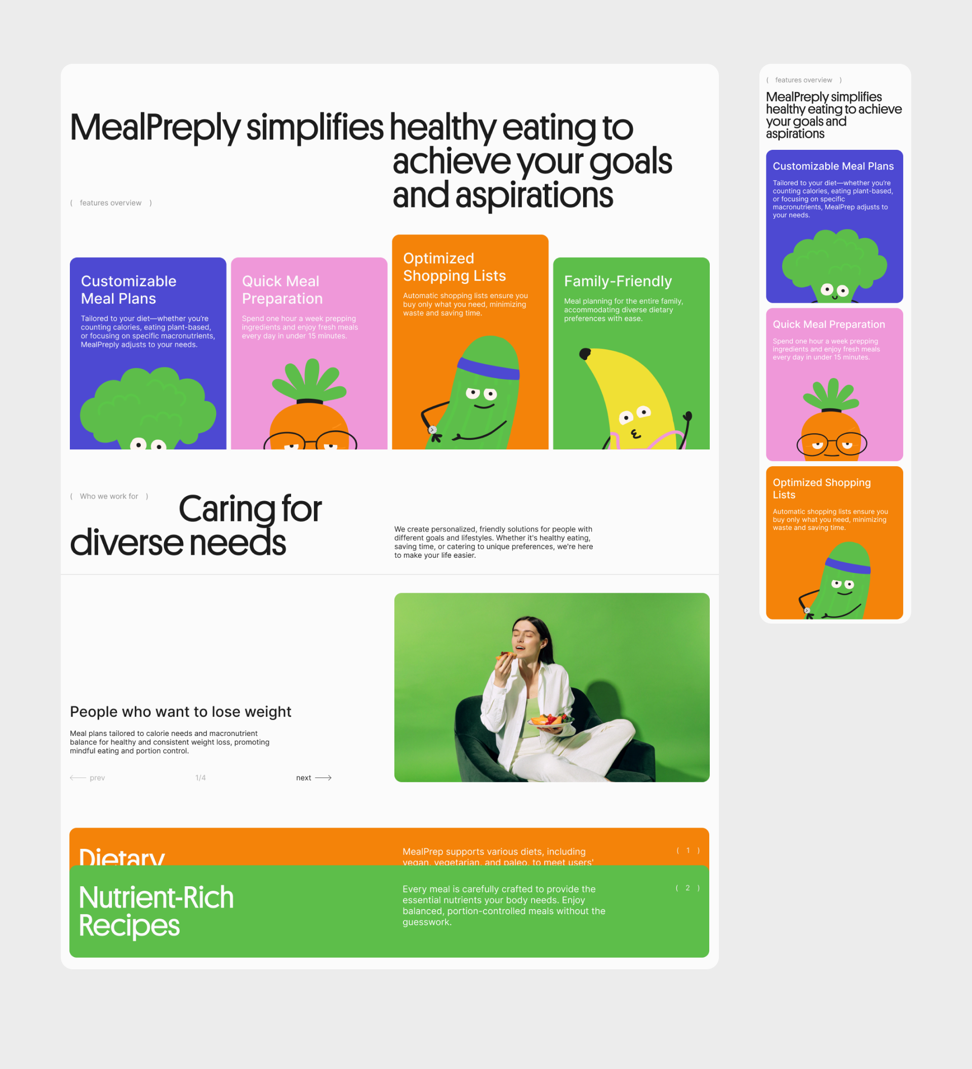 Веб-сайт для MealPreply — Изображение №3 — Интерфейсы, Брендинг на Dprofile