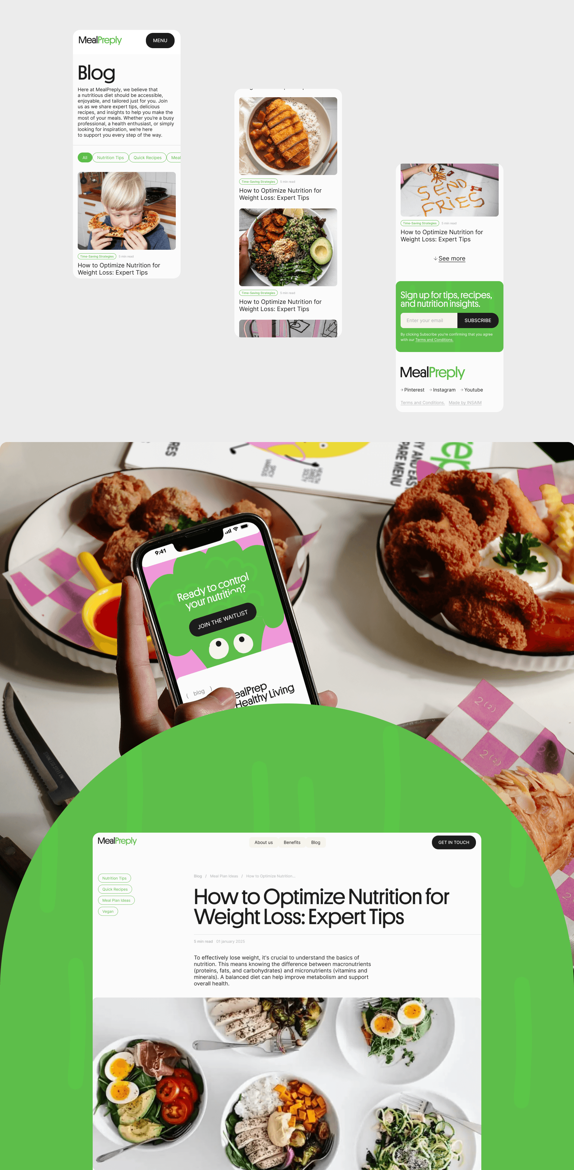 Веб-сайт для MealPreply — Изображение №5 — Интерфейсы, Брендинг на Dprofile