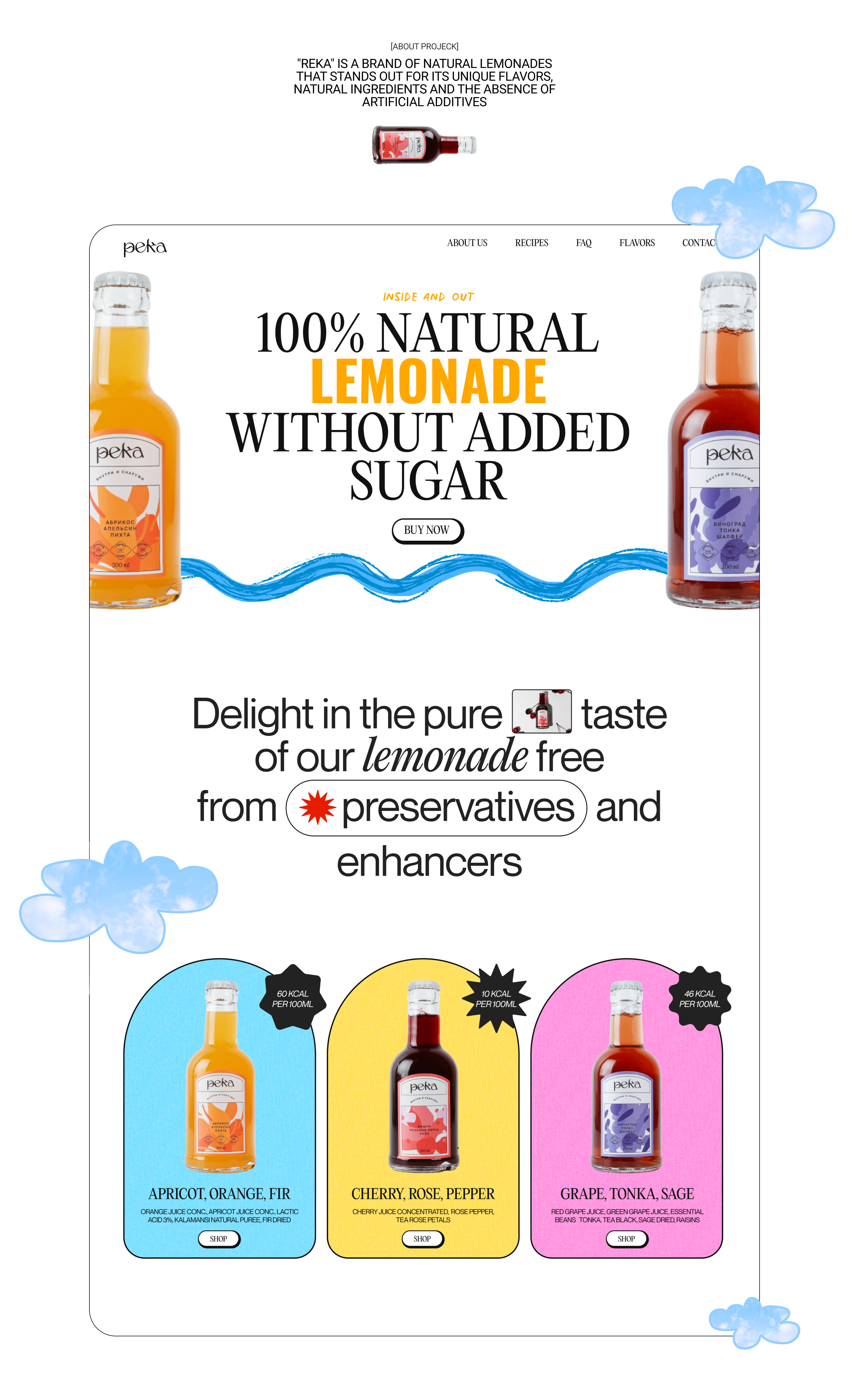 REKA.SOFTDRINKS | Website design — Изображение №2 — Интерфейсы, Иллюстрация на Dprofile