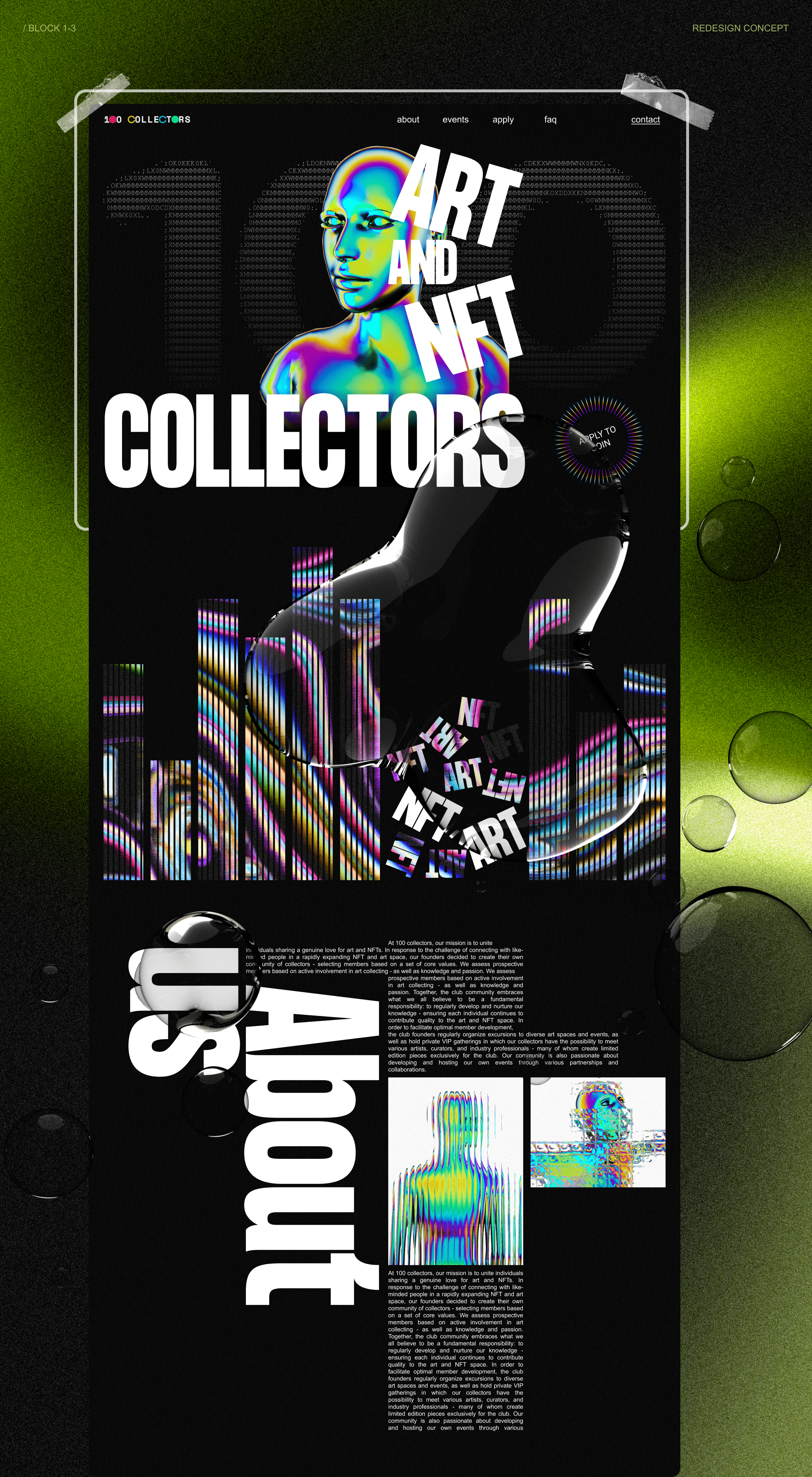 100 COLLECTORS | WEBSITE REDESIGN — Изображение №2 — Интерфейсы, Графика на Dprofile