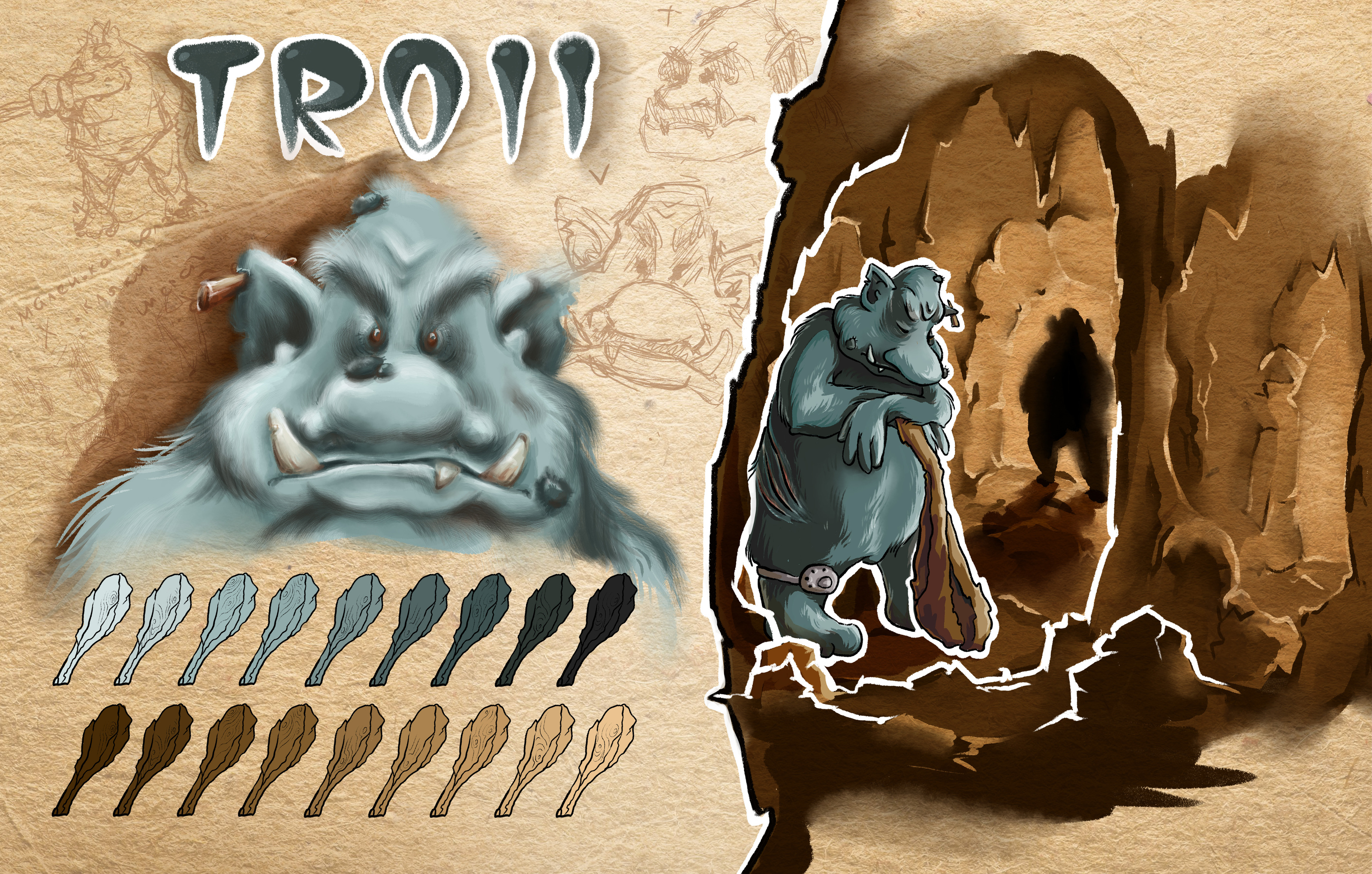 Иллюстрация "Горный тролль" — Изображение №1 — Иллюстрация на Dprofile