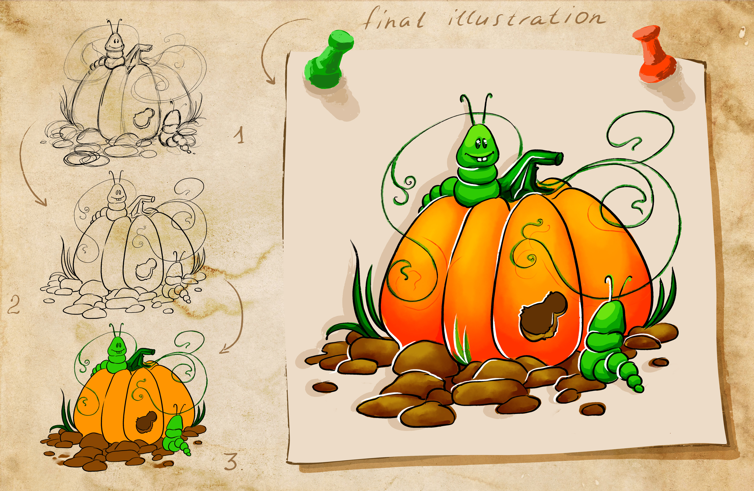 Halloween (Яркие тыковки и смешные мышки) — Изображение №5 — Иллюстрация на Dprofile