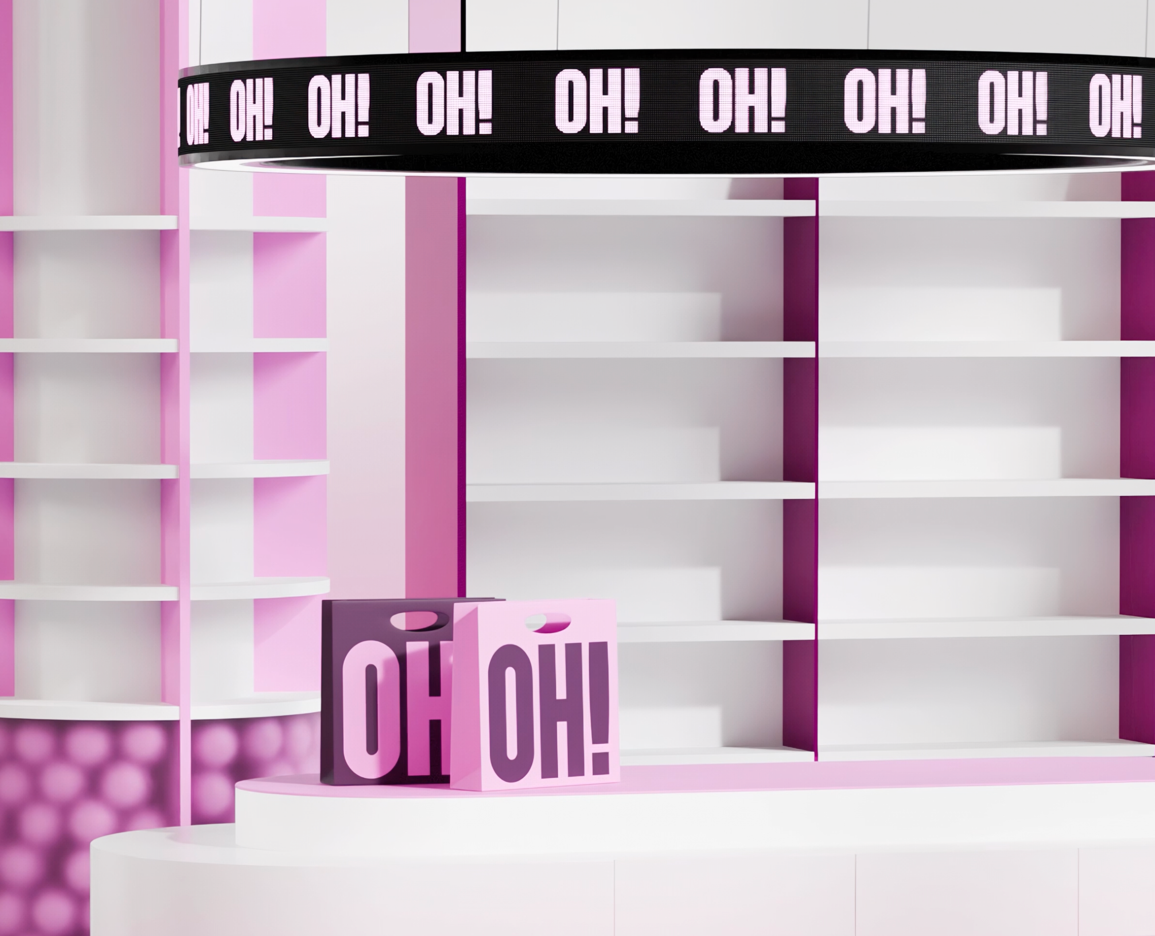 OH! — visual & retail identity — Брендинг, 3D на Dprofile