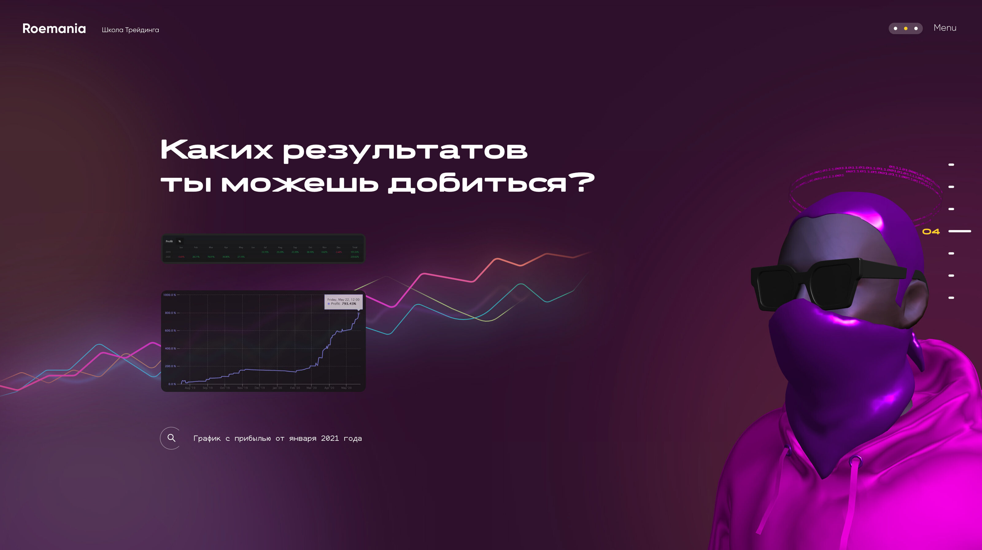 Криптофонд «Roemania» — Сайт под ключ — Изображение №4 — Интерфейсы, 3D на Dprofile