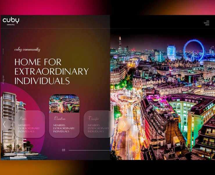 ‎‎Cuby Community – Сайт под ключ — Интерфейсы, Анимация на Dprofile