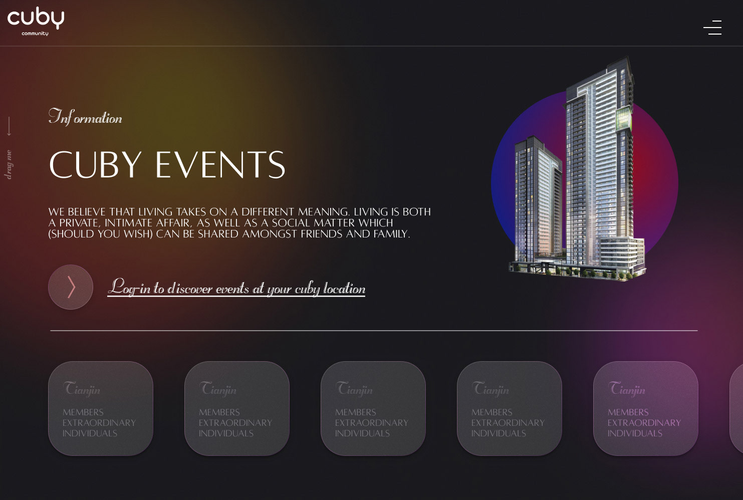 ‎‎Cuby Community – Сайт под ключ — Изображение №4 — Интерфейсы, Анимация на Dprofile