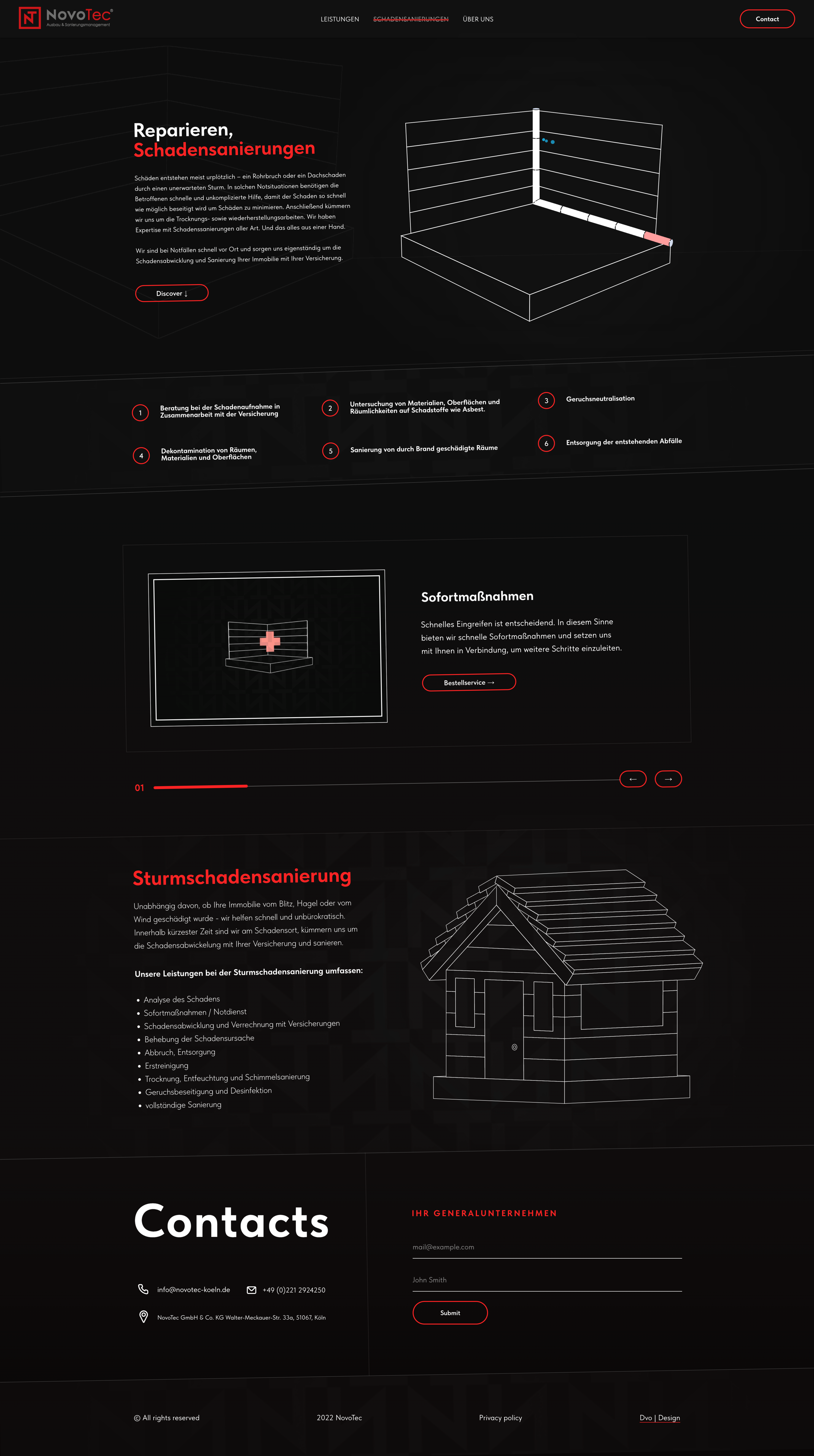 Строительная компания «NovoTec» — Сайт под ключ — Изображение №3 — 3D, Анимация на Dprofile
