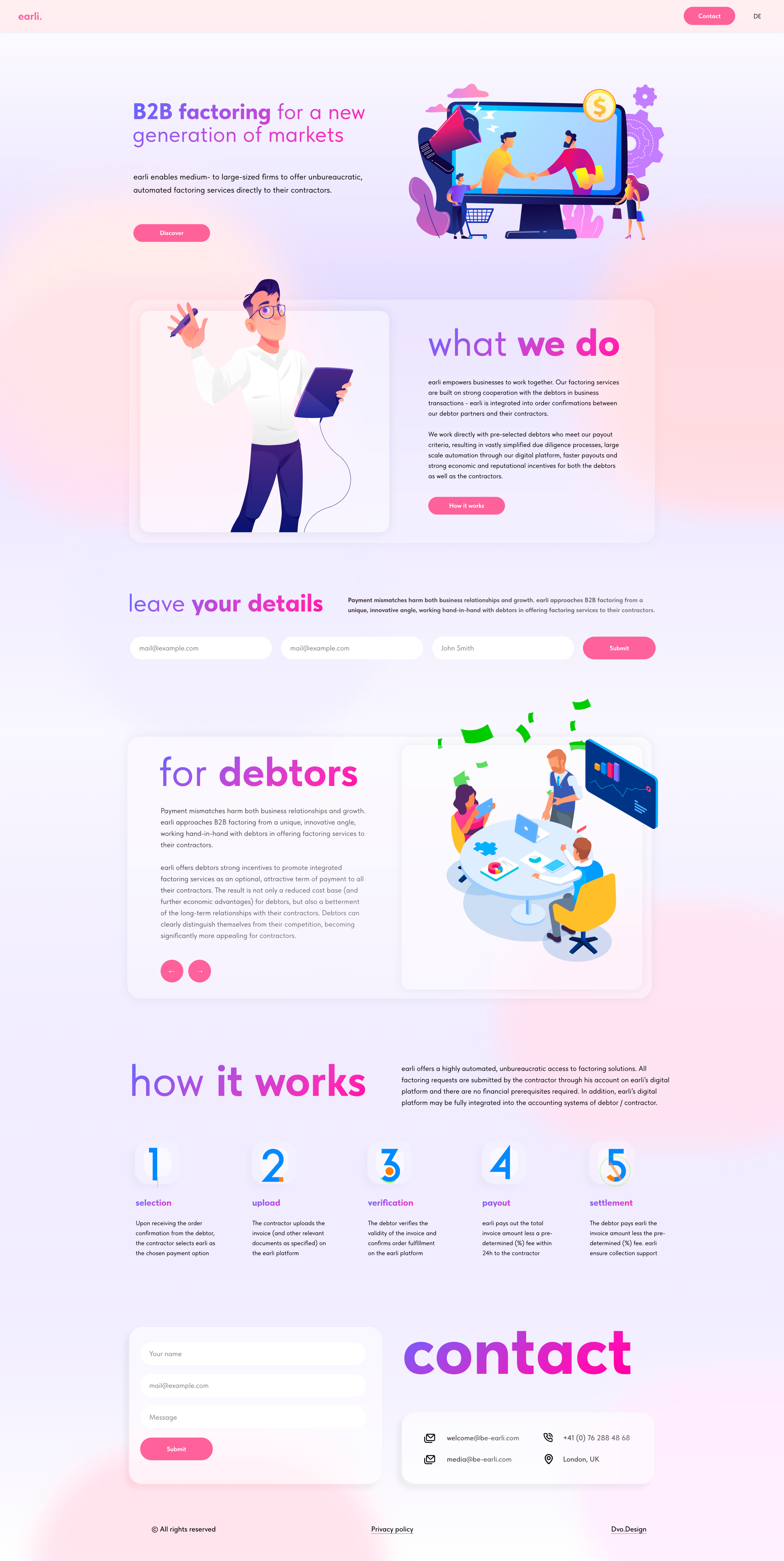 B2B факторинг «‎‎Earli» — Изображение №1 — Иллюстрация, Анимация на Dprofile