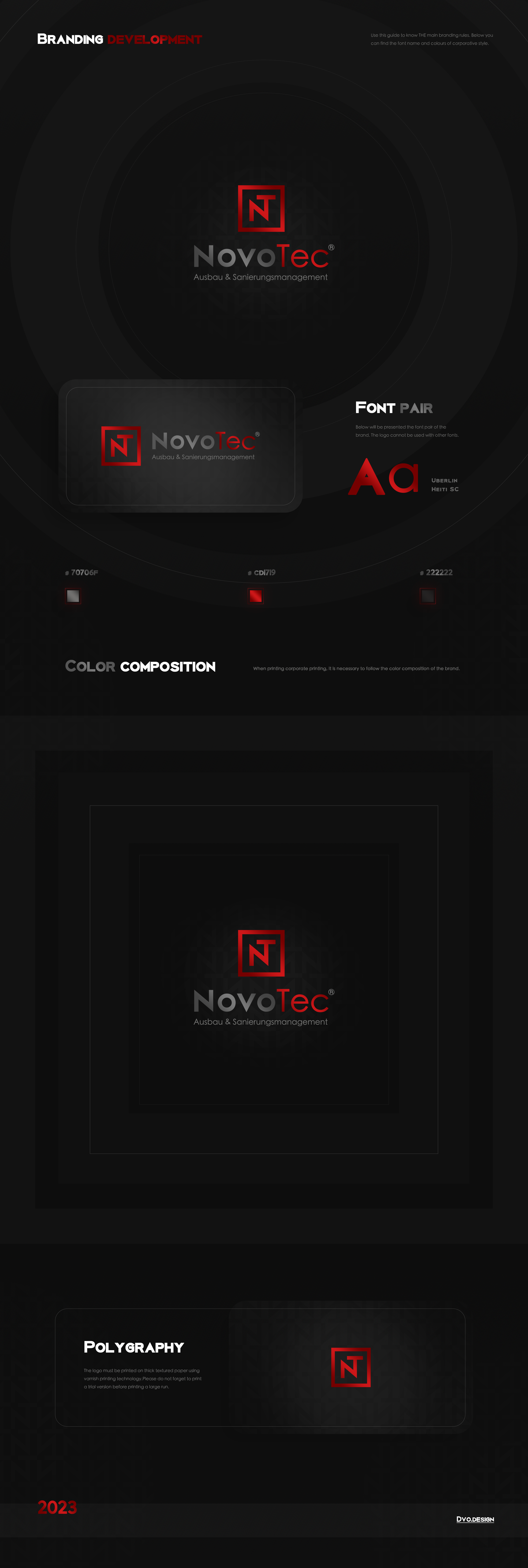 Строительная компания «NovoTec» — Фирменный стиль — Изображение №2 — Брендинг, Графика на Dprofile