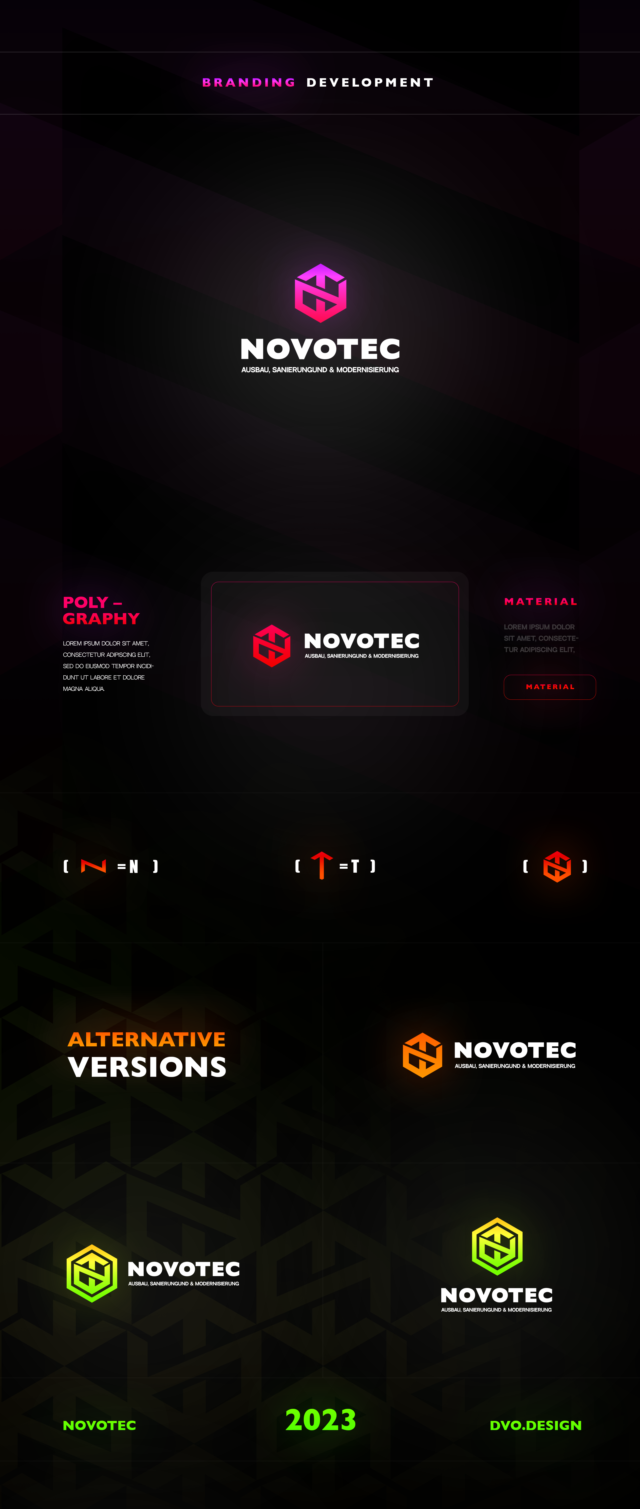 Строительная компания «NovoTec» — Фирменный стиль — Изображение №1 — Брендинг, Графика на Dprofile