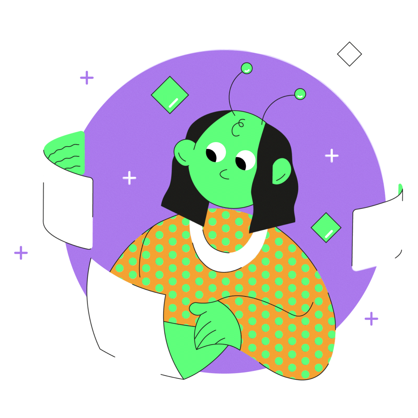 Иллюстрации для сайта онлайн школы — Изображение №2 — Иллюстрация на Dprofile