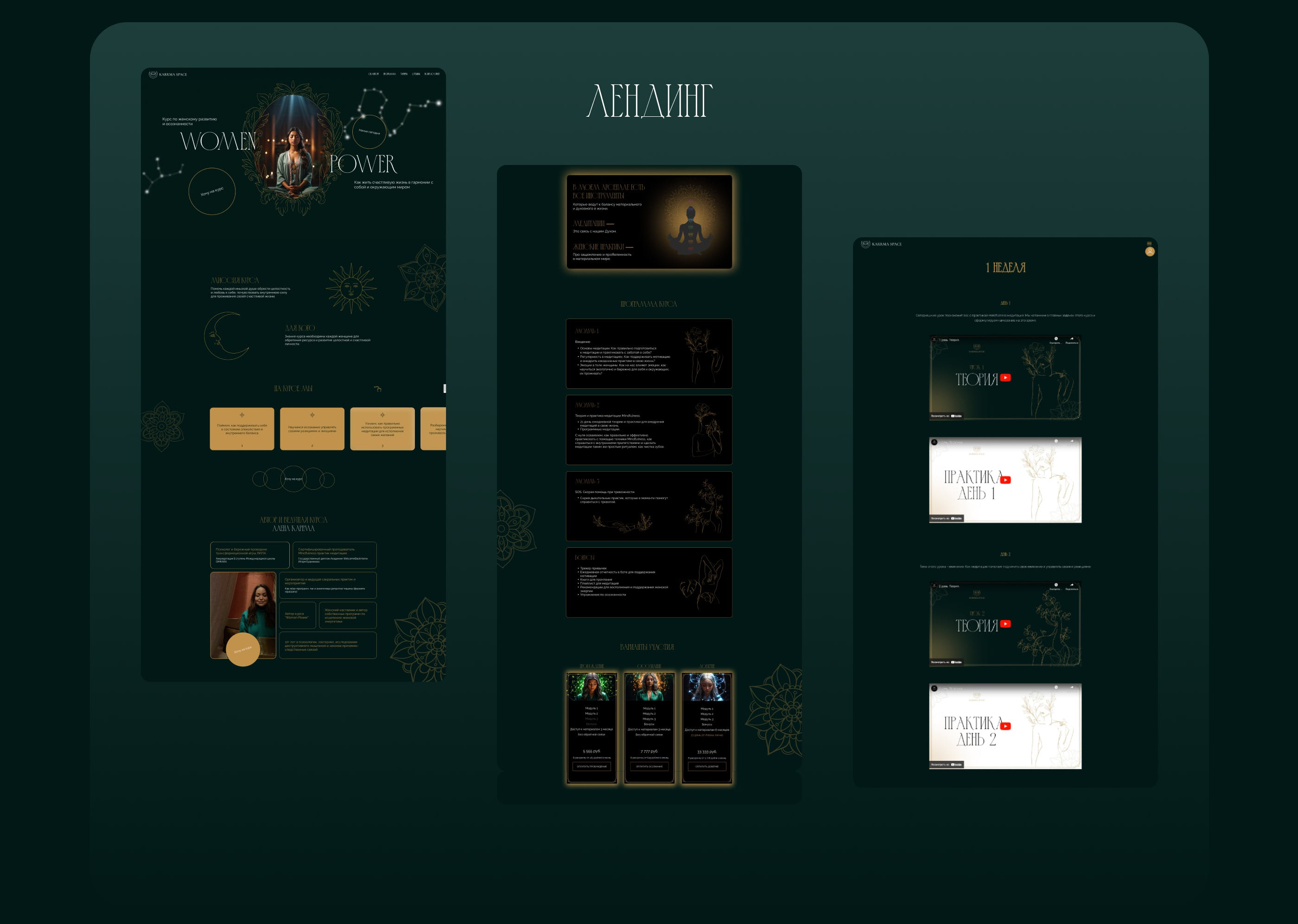 Упаковка запуска онлайн-курса медитаций — Изображение №5 — Интерфейсы на Dprofile