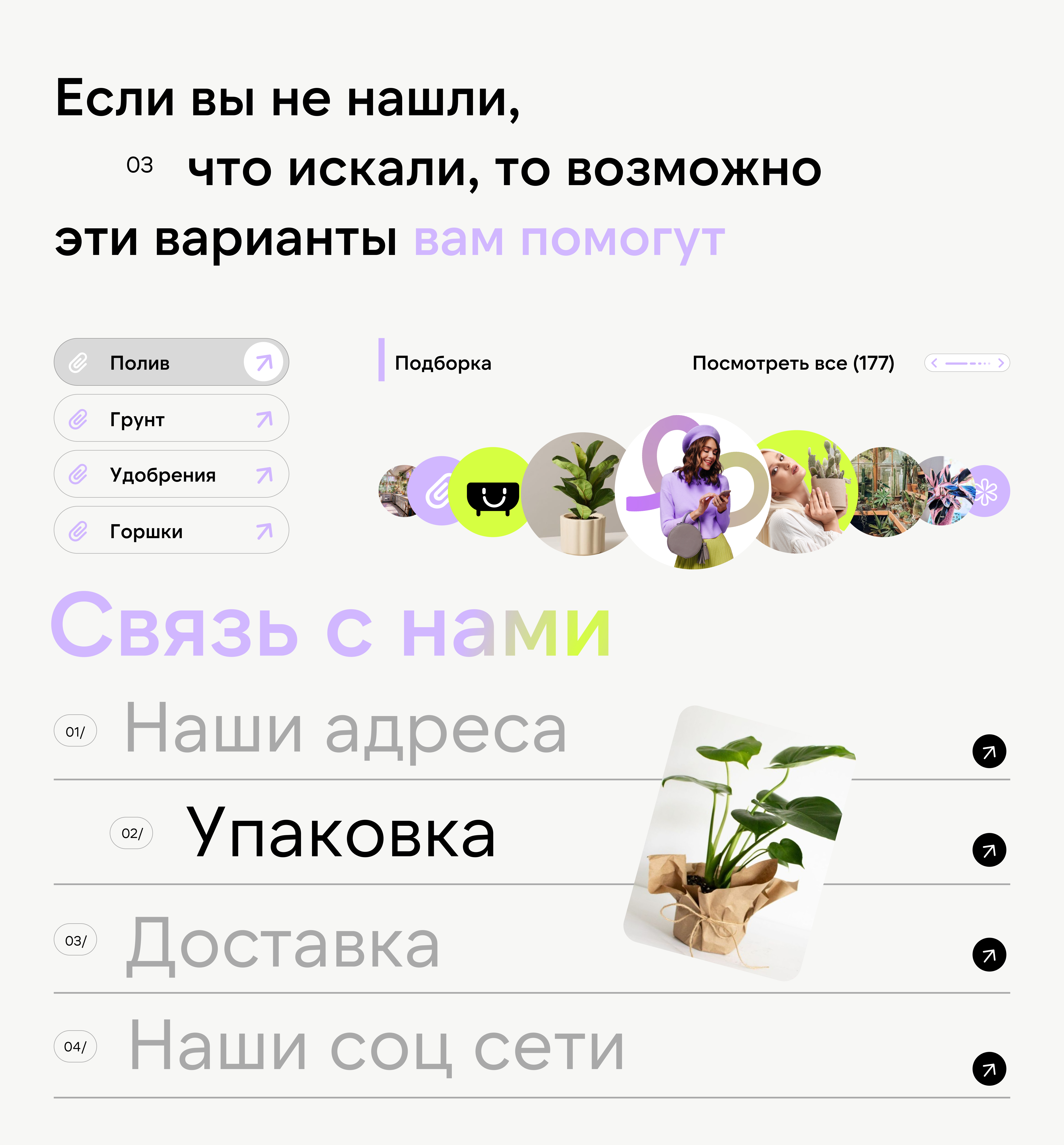 ВЕБСАЙТ ДЛЯ СЕРВИСА РАСТЕНИЙ — Изображение №3 — Интерфейсы, Брендинг на Dprofile
