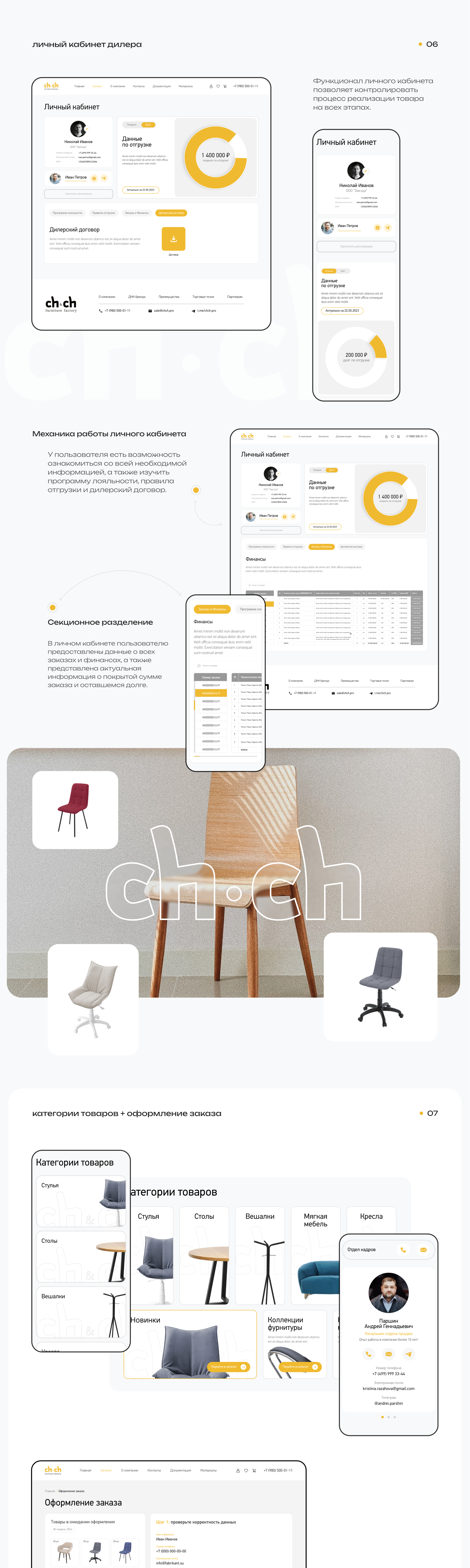 E-commerce for Ch&Ch Furniture Factory — Изображение №5 — Интерфейсы на Dprofile