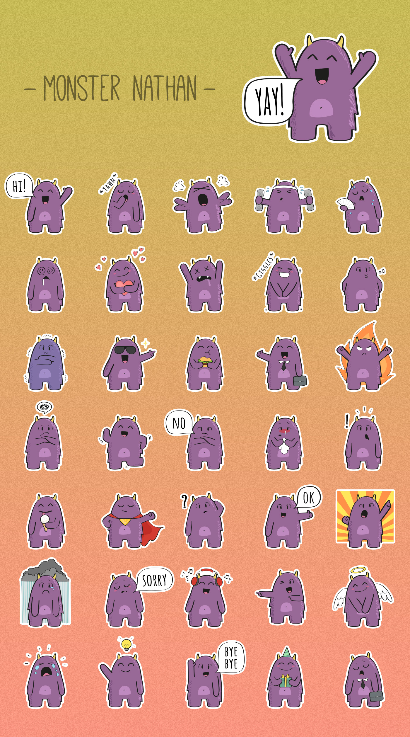 Character design & stickers — Изображение №2 — Иллюстрация, Графика на Dprofile