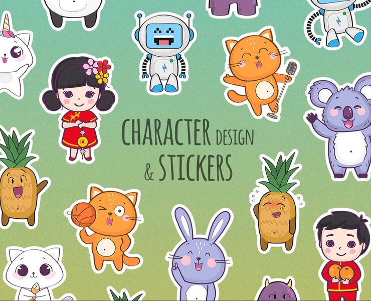Character design & stickers — Иллюстрация, Графика на Dprofile