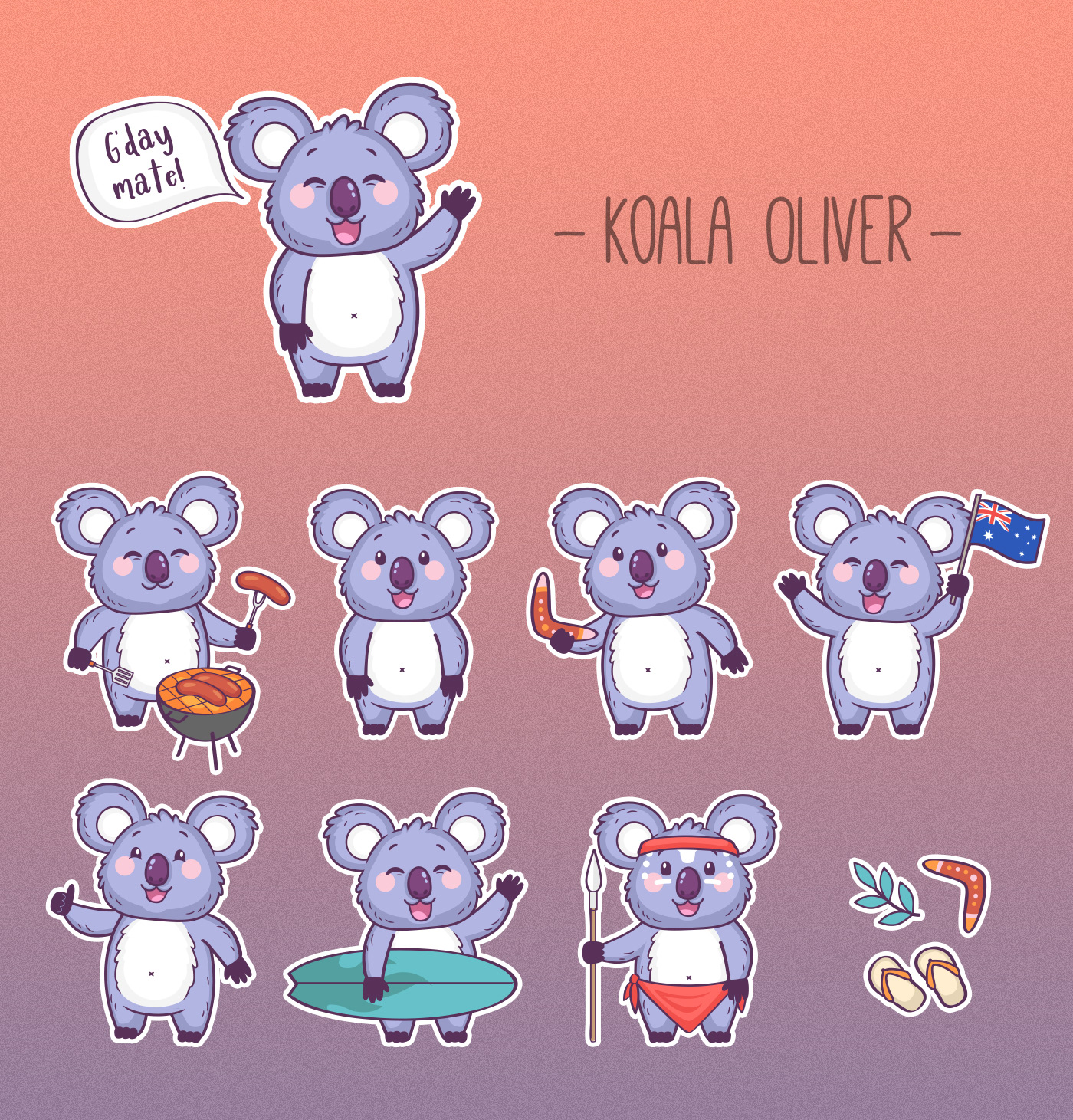 Character design & stickers — Изображение №7 — Иллюстрация, Графика на Dprofile