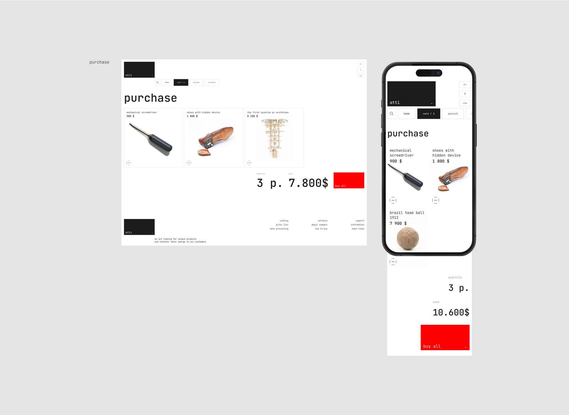 Atti | Дизайн-концепт для магазина антиквариата — Изображение №6 — Интерфейсы, Брендинг на Dprofile