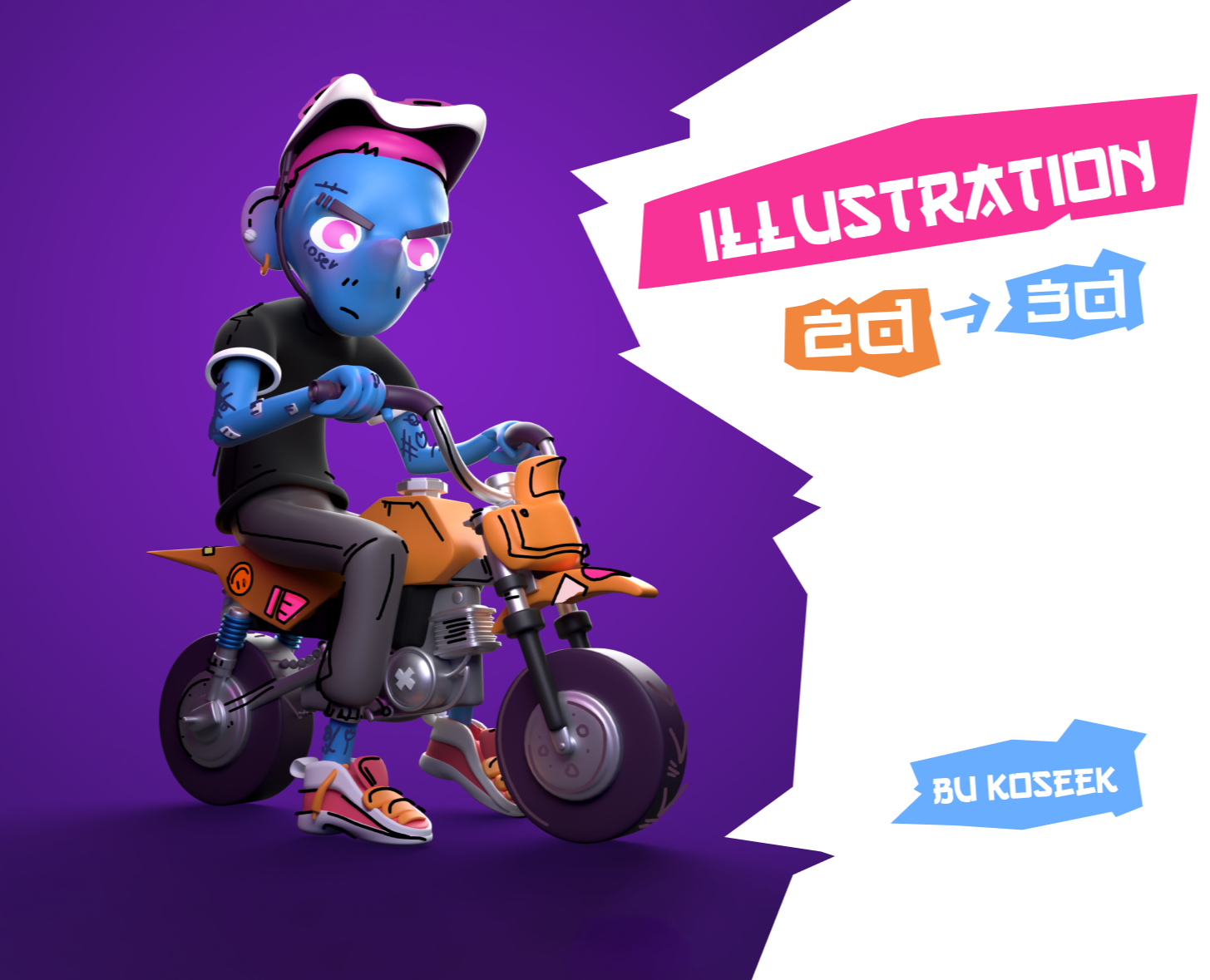 villaisdrawing 2d → 3d illustration на Dprofile