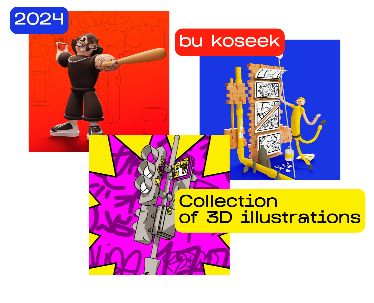 Сollection 3D illustrations на Dprofile