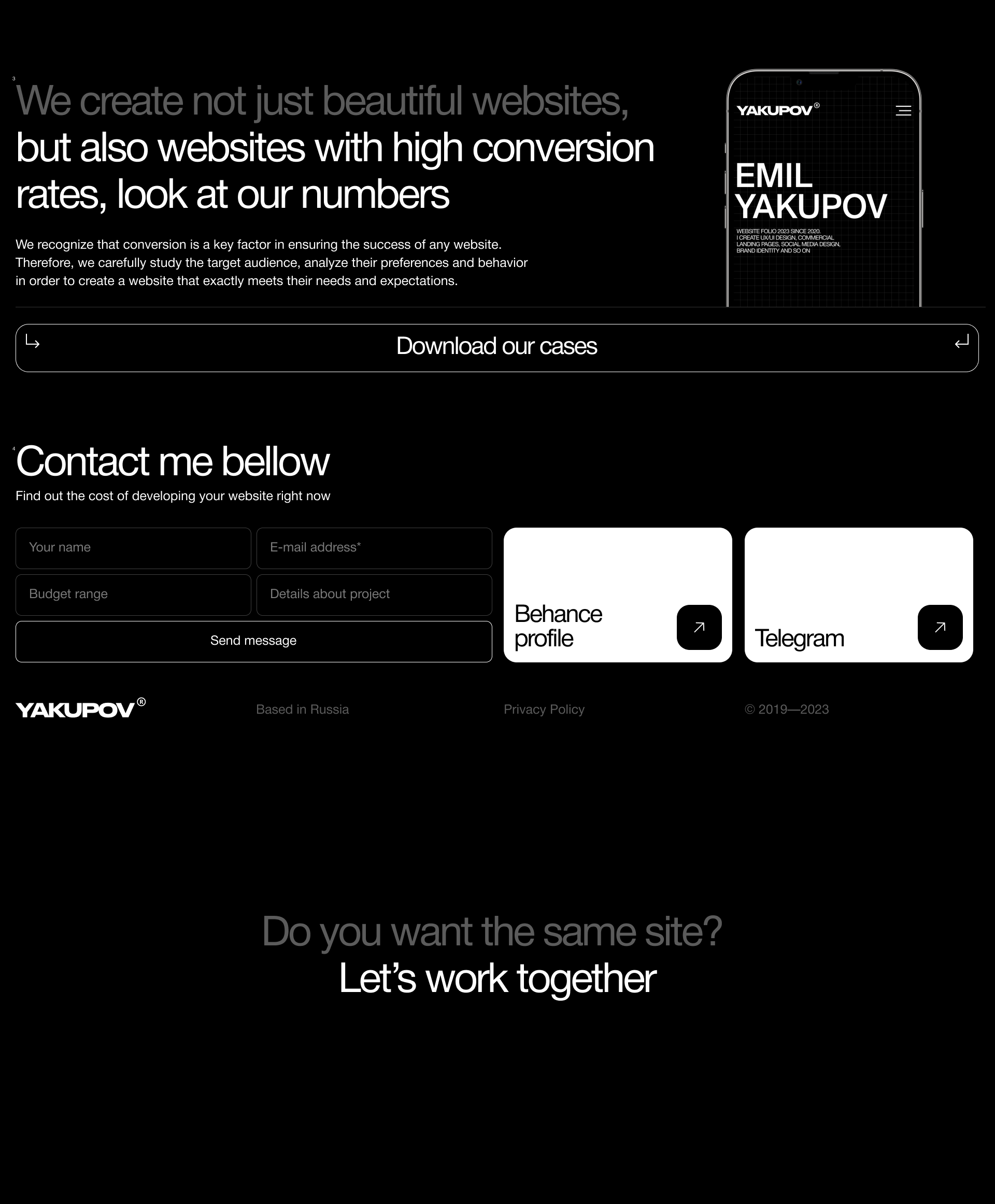 Emil Yakupov FOLIO 2023 — Изображение №5 — Интерфейсы, Графика на Dprofile