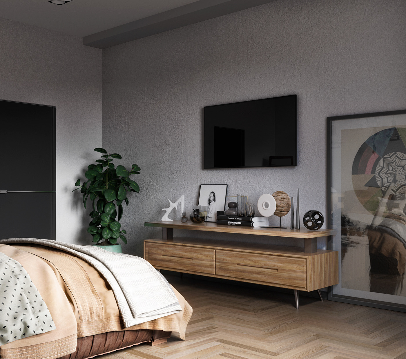 Bedroom 3d visualisation — Изображение №2 — 3D на Dprofile