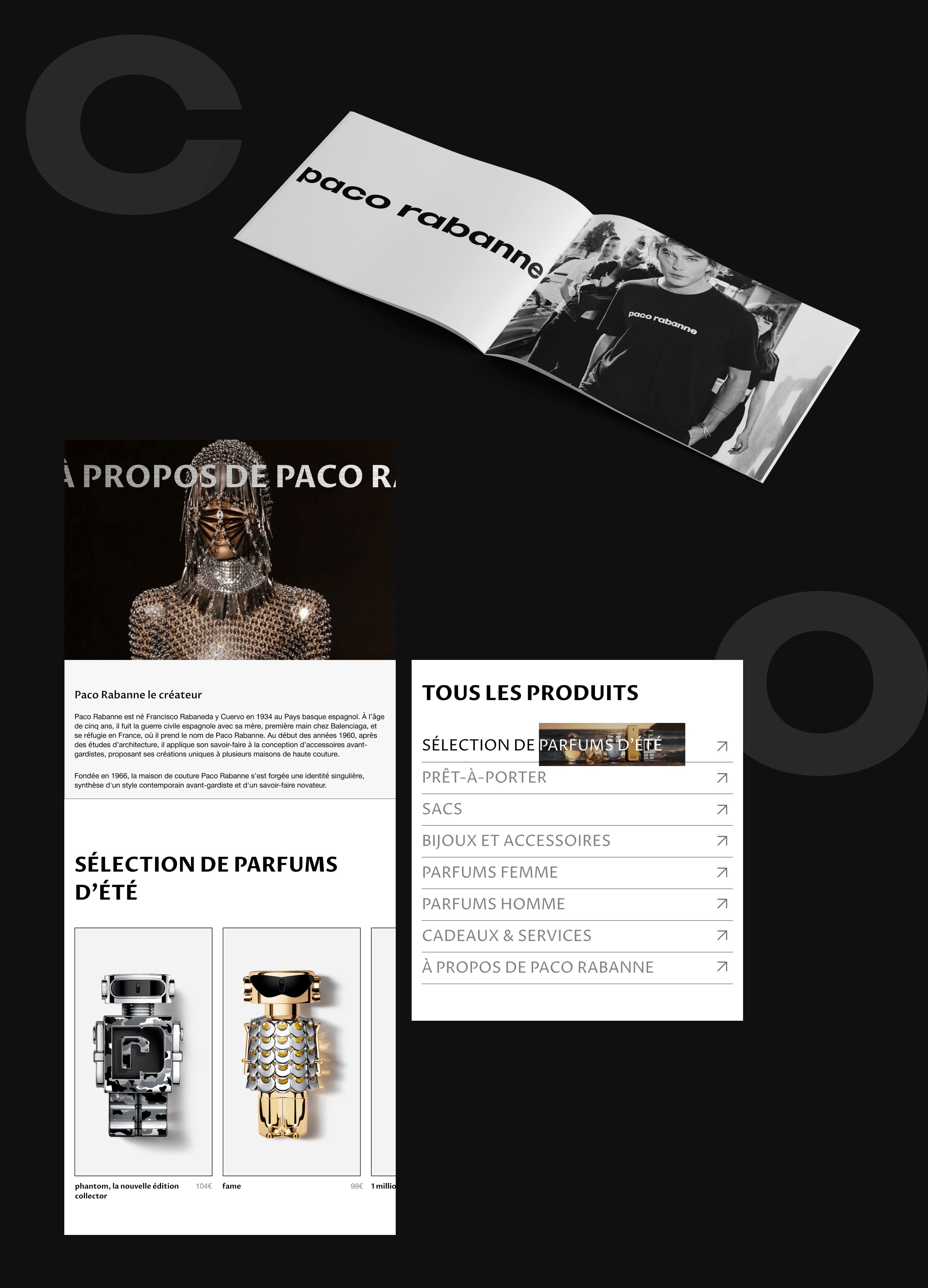 PACO RABANNE | E-commerce |Redesign | — Изображение №9 — Интерфейсы, Графика на Dprofile