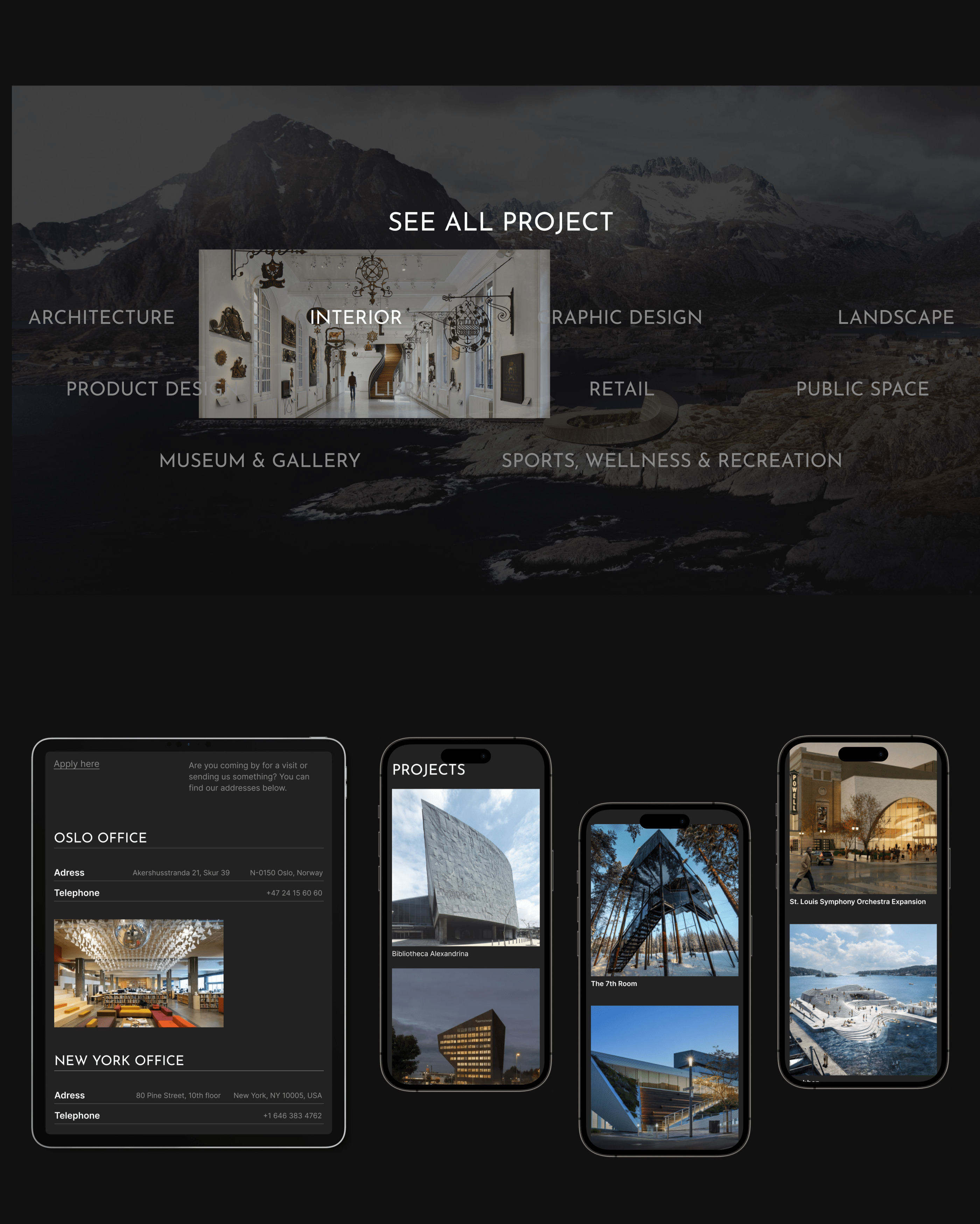 Snøhetta | Corporate website — Изображение №15 — Интерфейсы, Брендинг, Графика на Dprofile