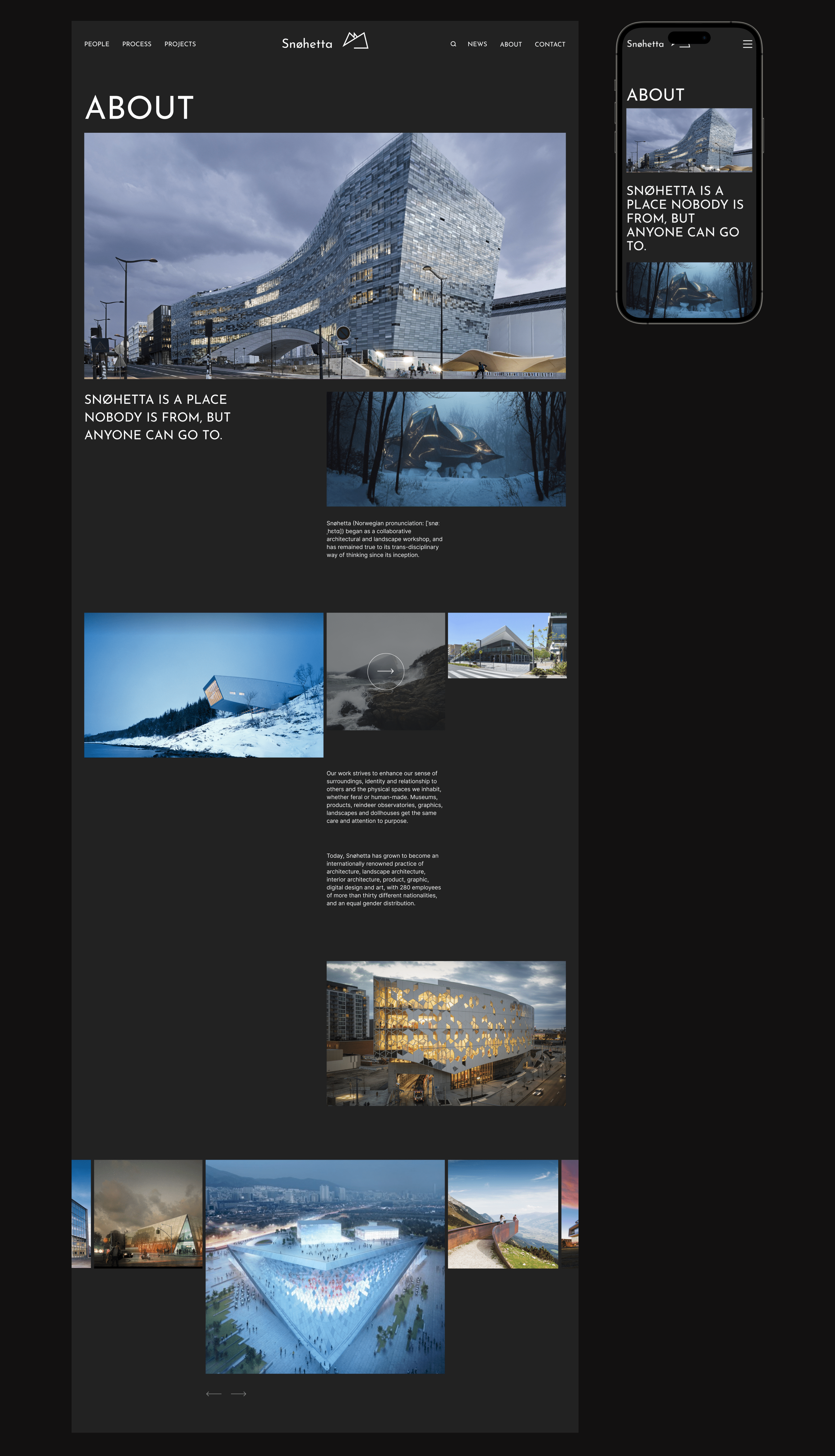 Snøhetta | Corporate website — Изображение №5 — Интерфейсы, Брендинг, Графика на Dprofile
