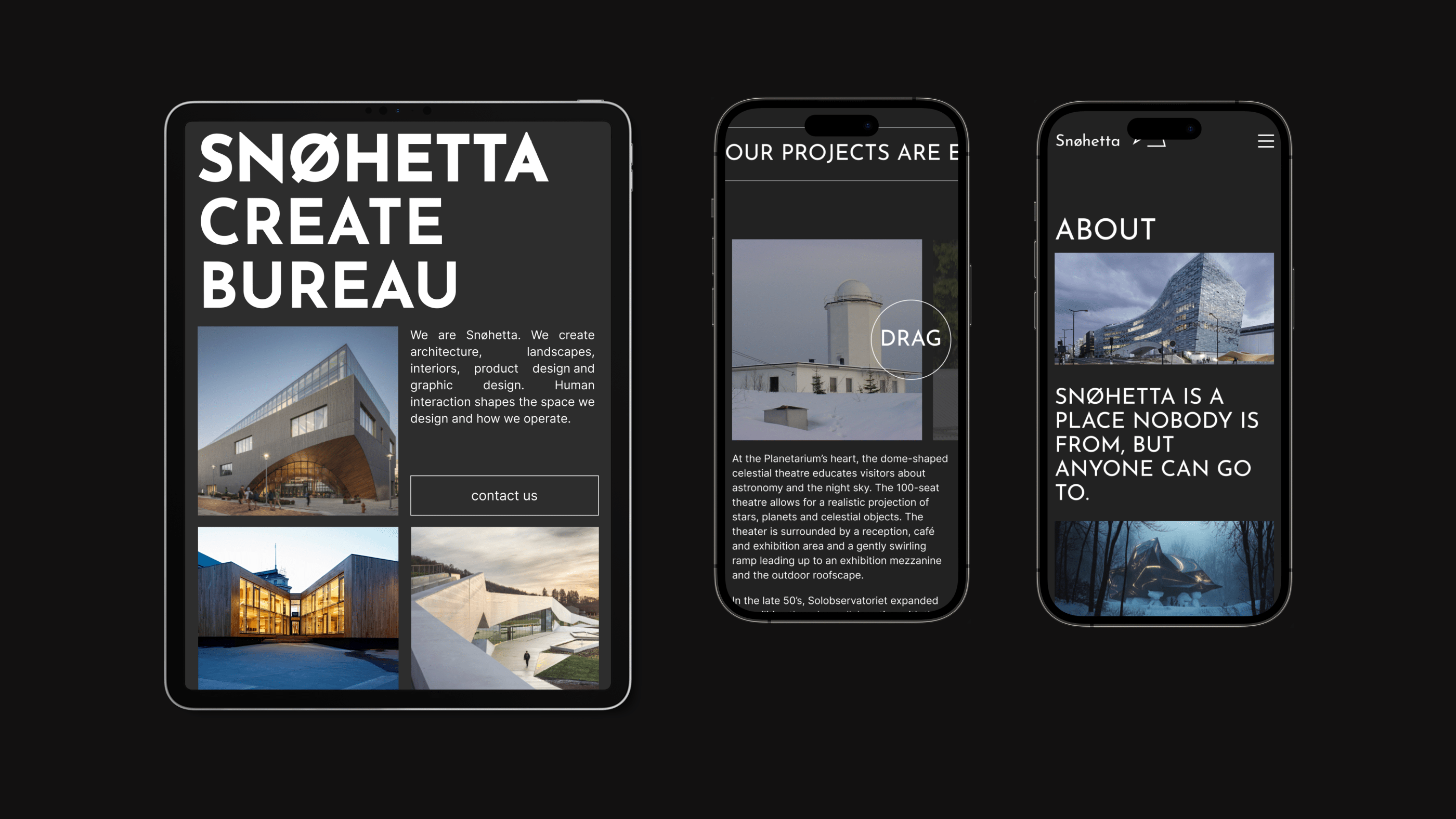 Snøhetta | Corporate website — Изображение №9 — Интерфейсы, Брендинг, Графика на Dprofile