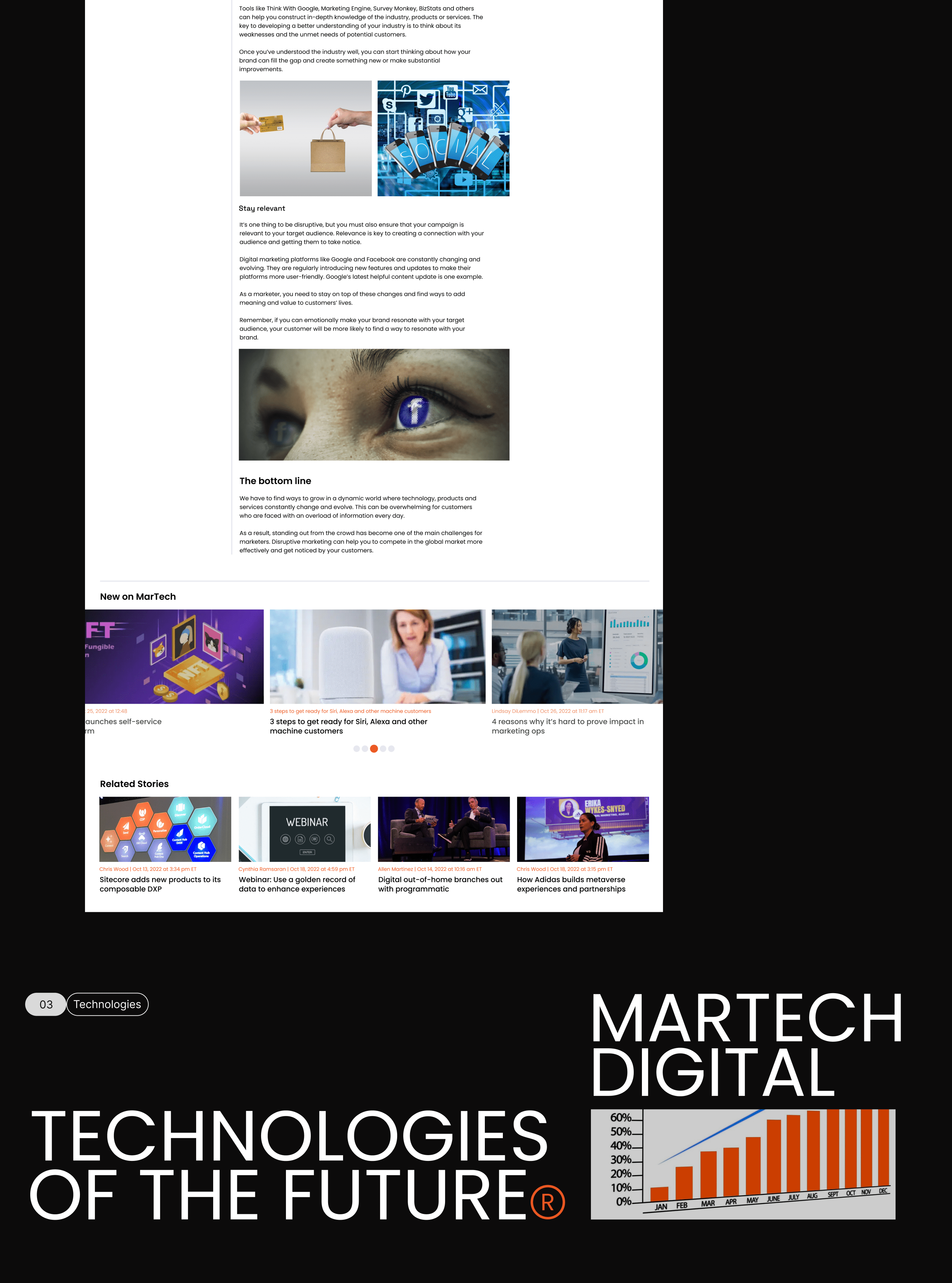 MARTECH | News site — Изображение №9 — Интерфейсы, Графика, Анимация на Dprofile