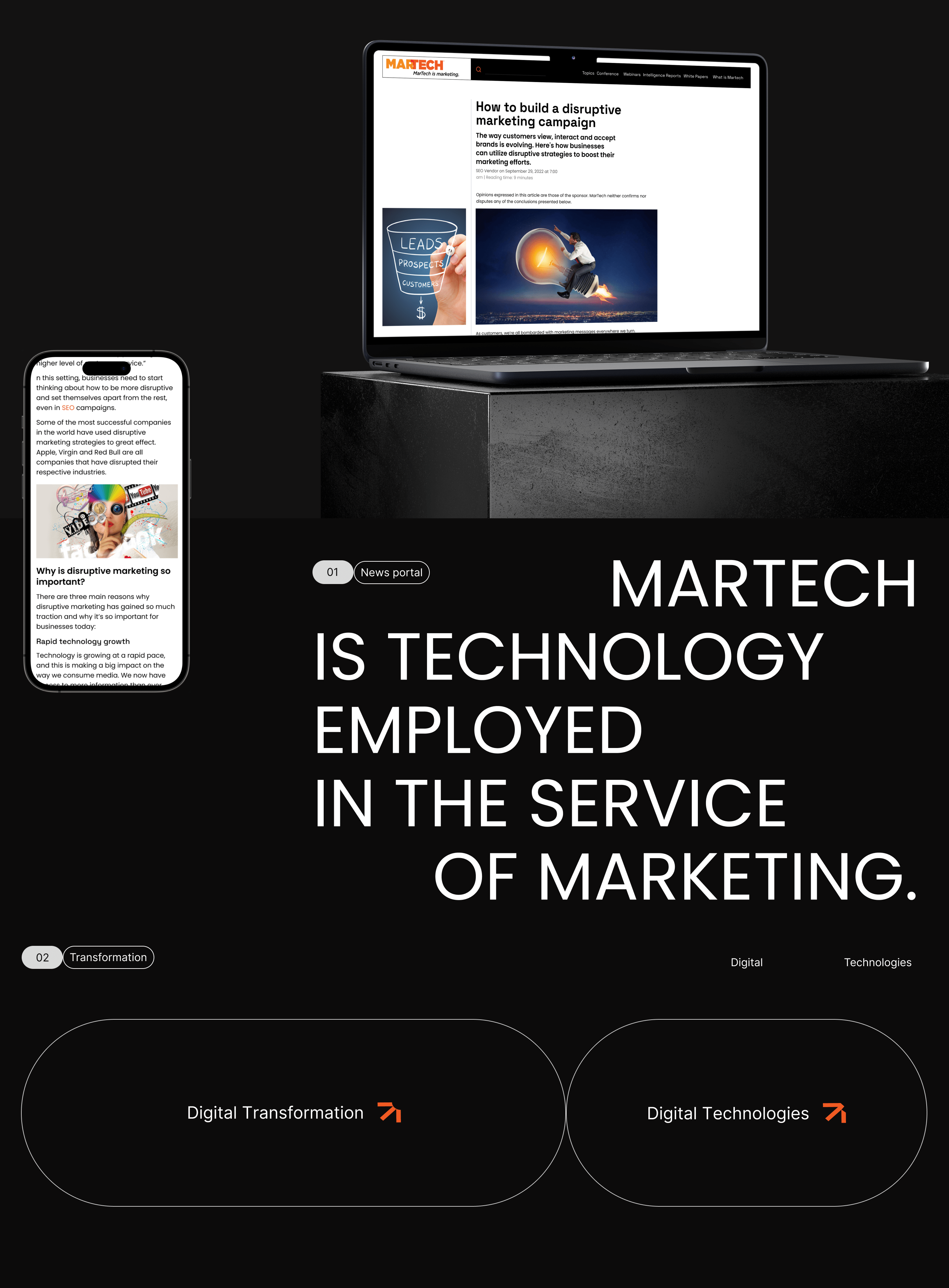 MARTECH | News site — Изображение №4 — Интерфейсы, Графика, Анимация на Dprofile