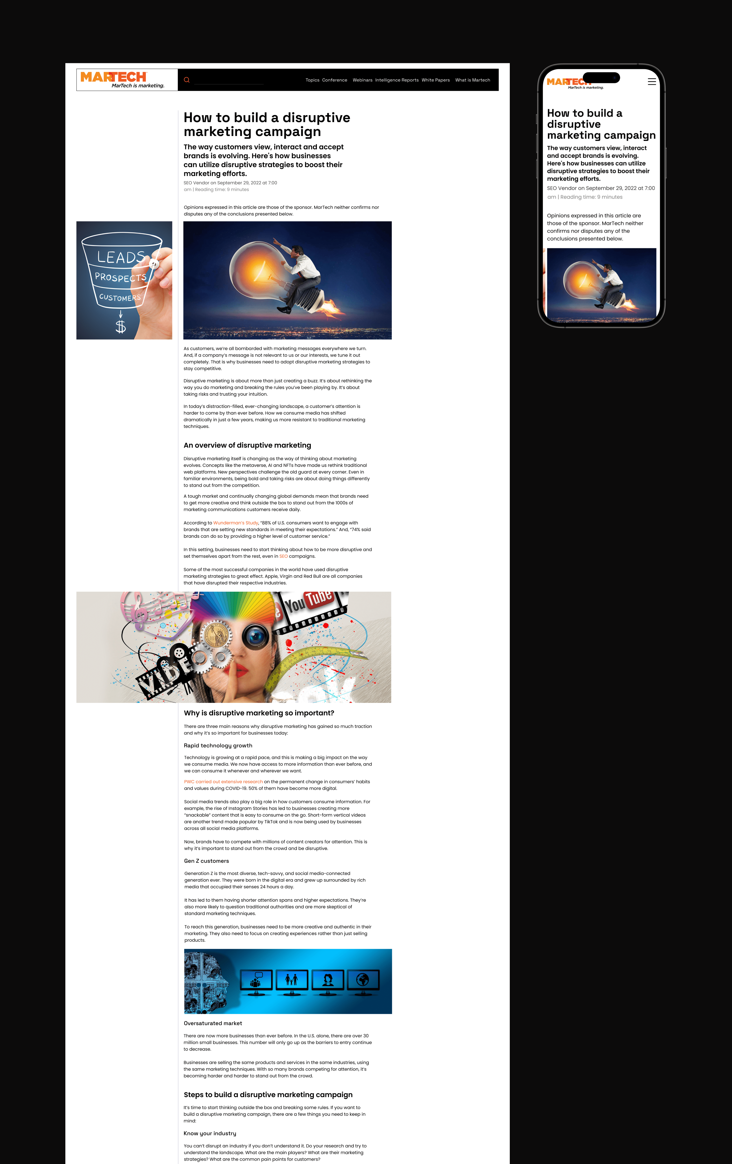 MARTECH | News site — Изображение №8 — Интерфейсы, Графика, Анимация на Dprofile