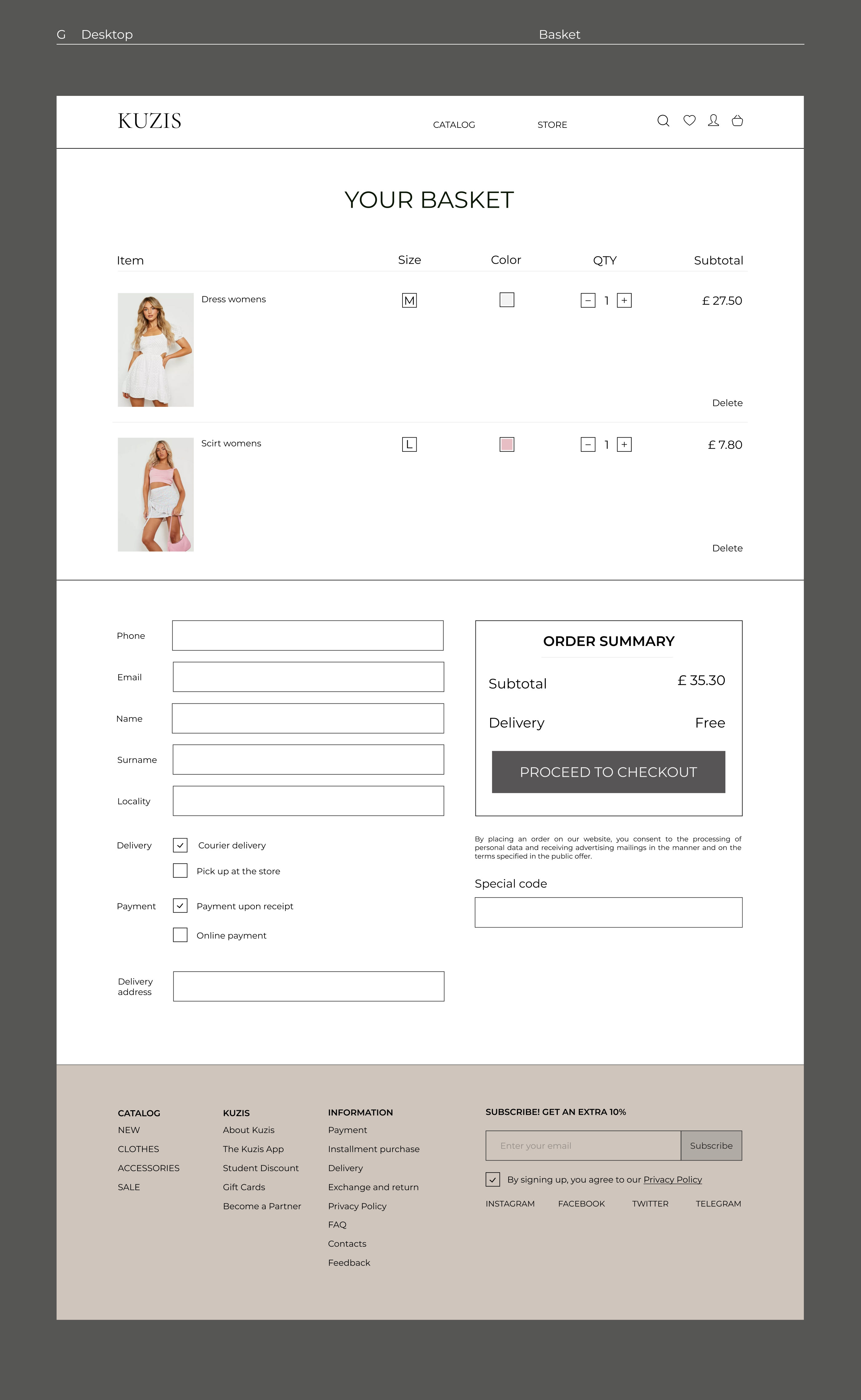 KUZIS — Online Store — Изображение №9 — Интерфейсы, Брендинг на Dprofile