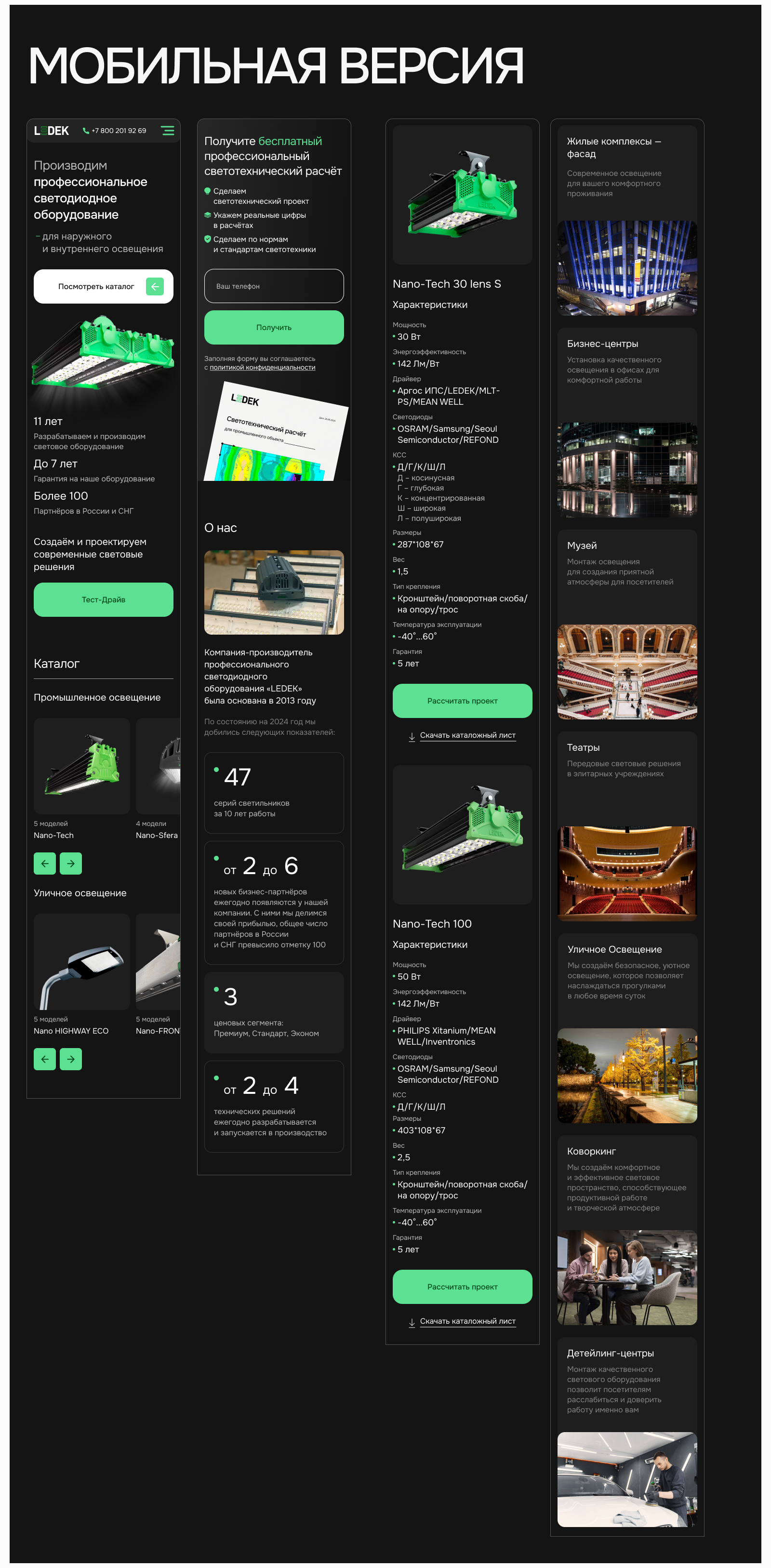 Многостраничный сайт LEDEK Company — Изображение №5 — Интерфейсы, Графика на Dprofile