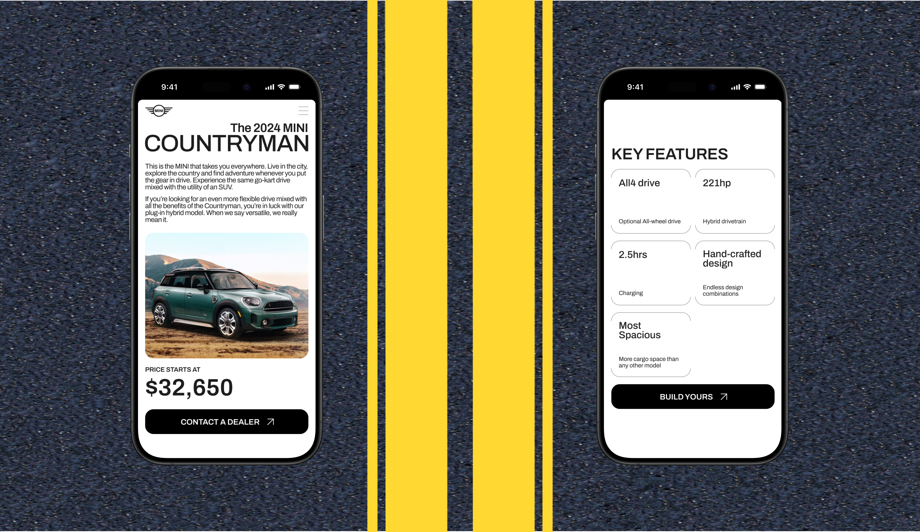 MINI COUNTRYMAN | Лендинг | UI/UX — Изображение №3 — Интерфейсы на Dprofile