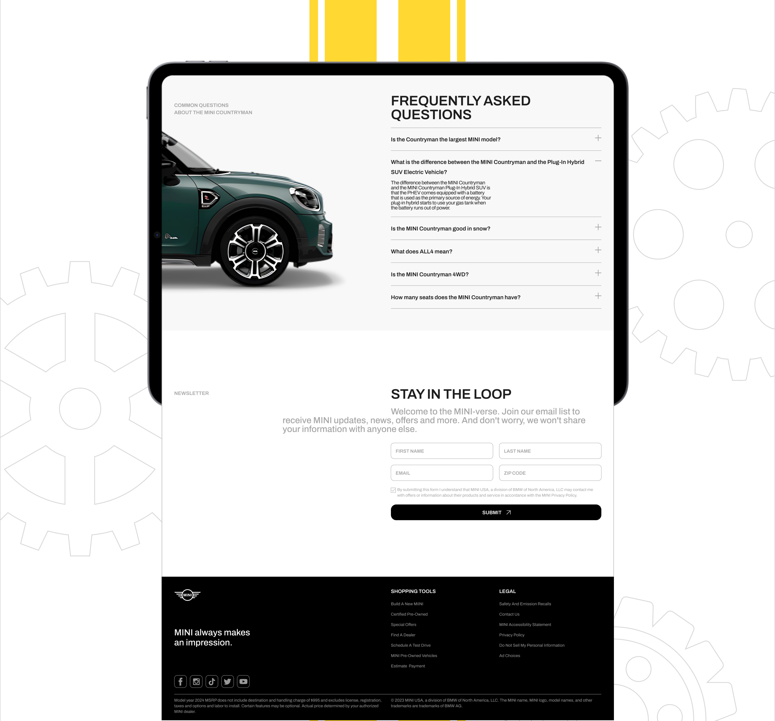 MINI COUNTRYMAN | Лендинг | UI/UX — Изображение №9 — Интерфейсы на Dprofile