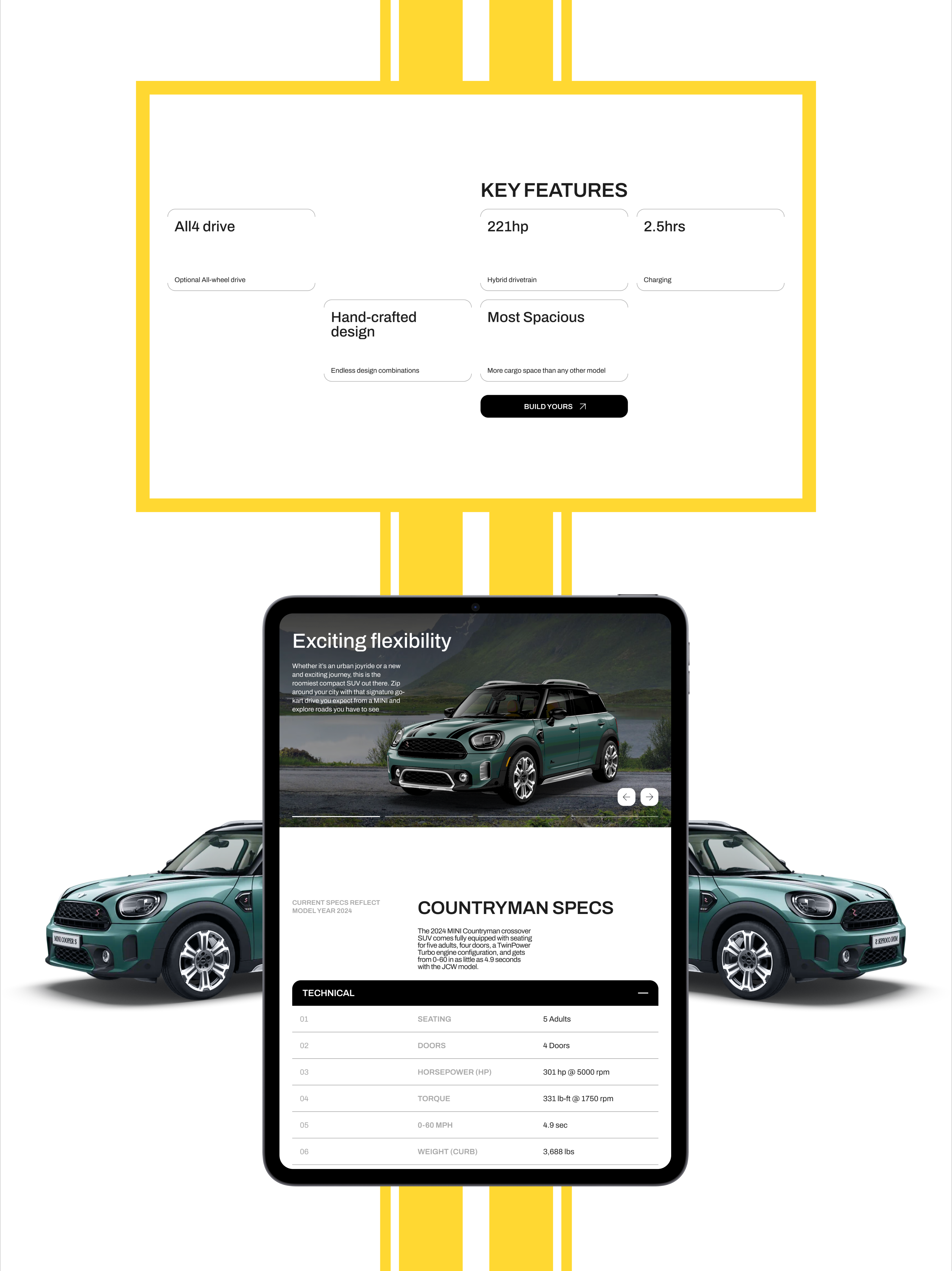 MINI COUNTRYMAN | Лендинг | UI/UX — Изображение №4 — Интерфейсы на Dprofile