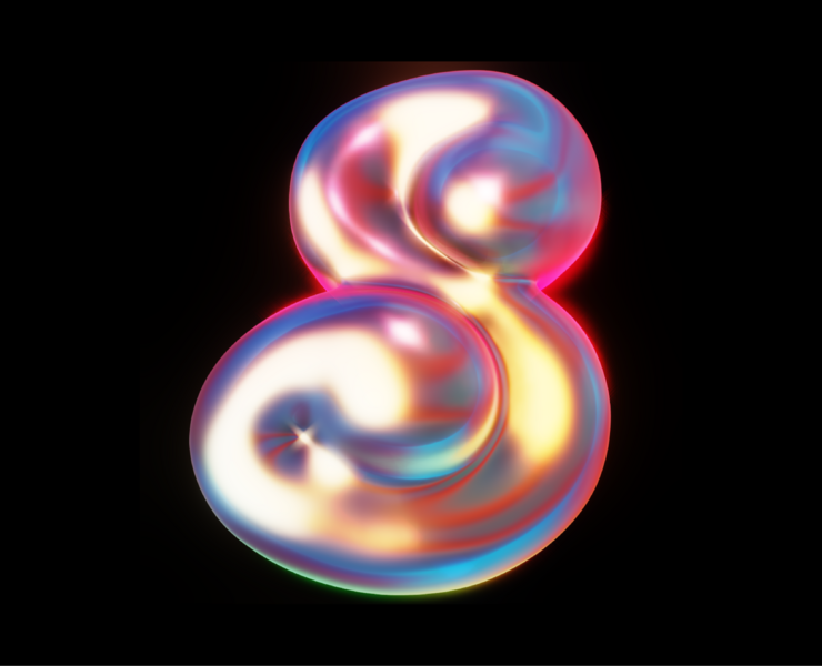 36 Days Of Type #08 — Иллюстрация, 3D на Dprofile