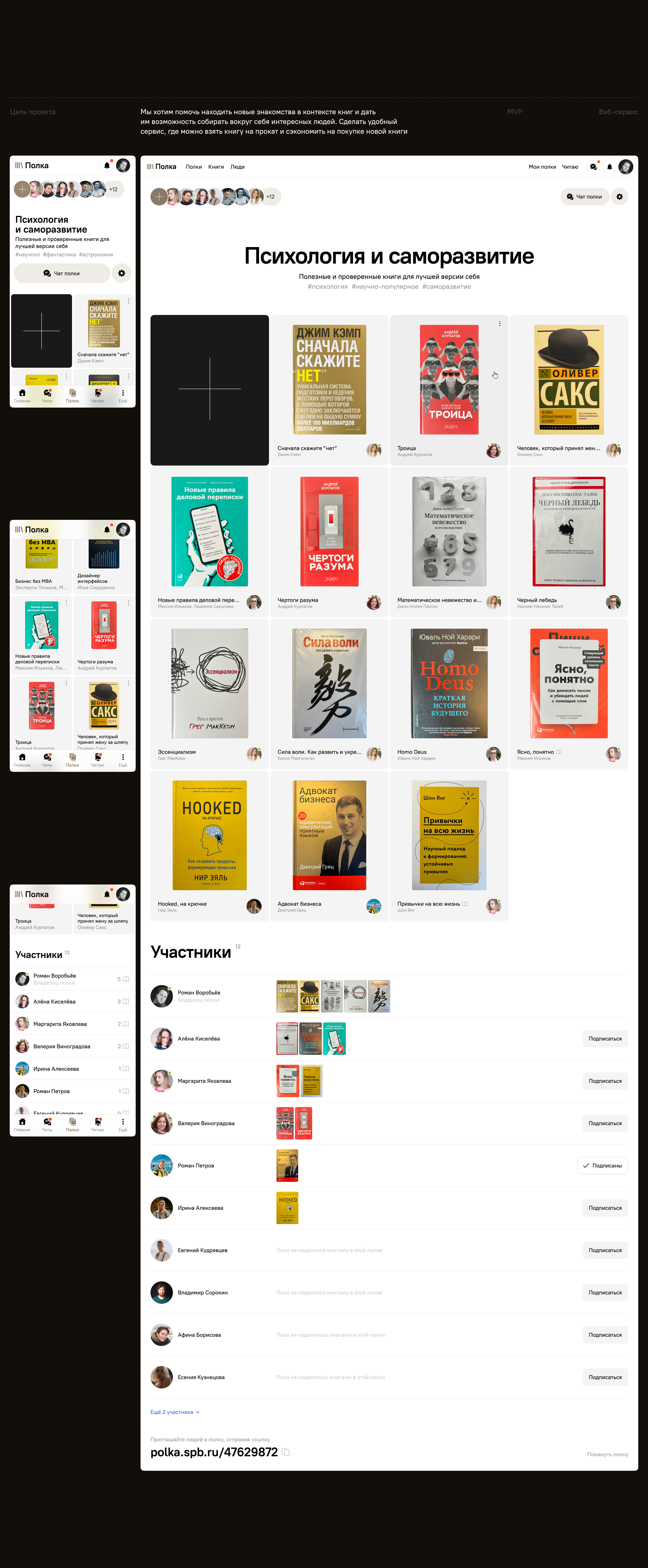 Соцсеть для любителей книг — Изображение №5 — Интерфейсы на Dprofile